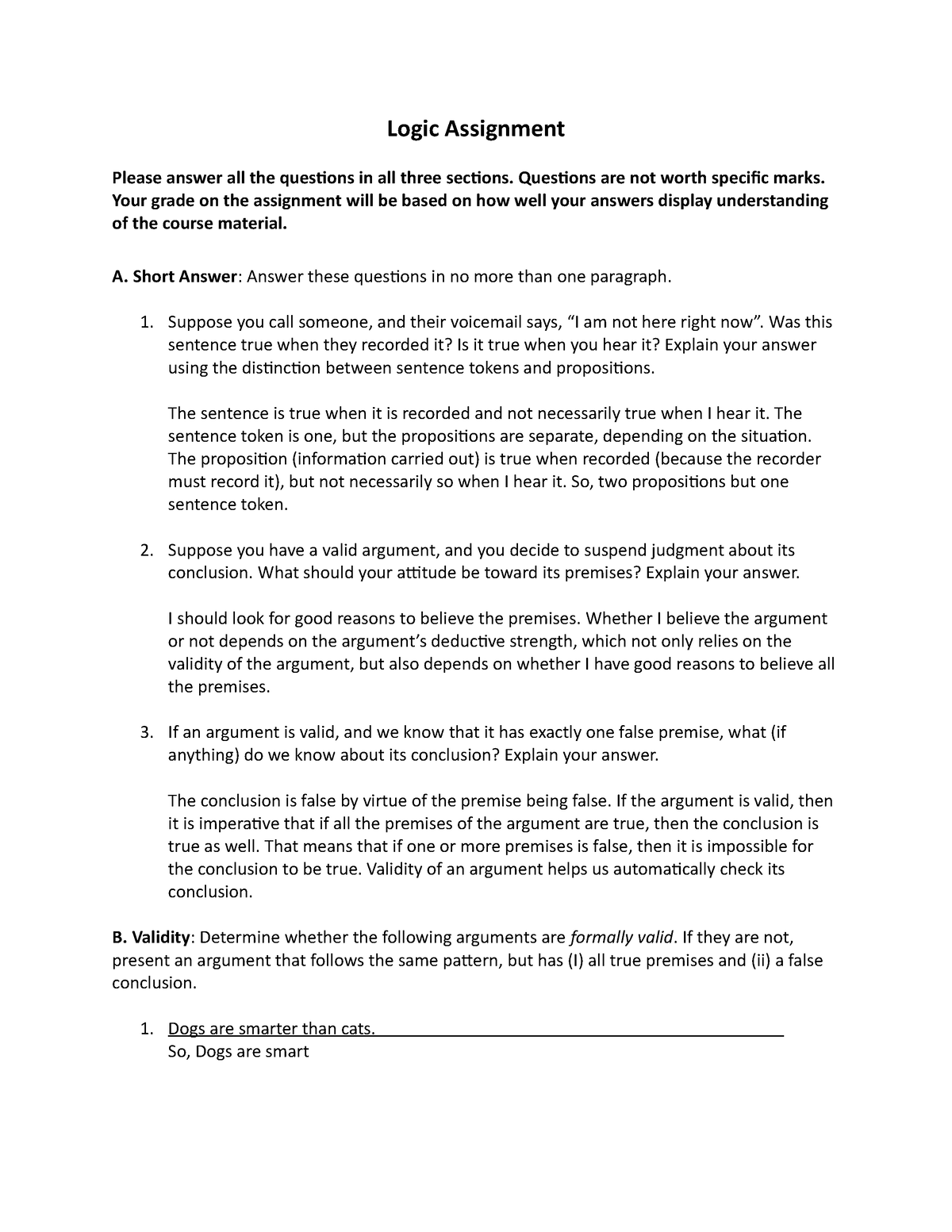 logic assignment answer 3rd week