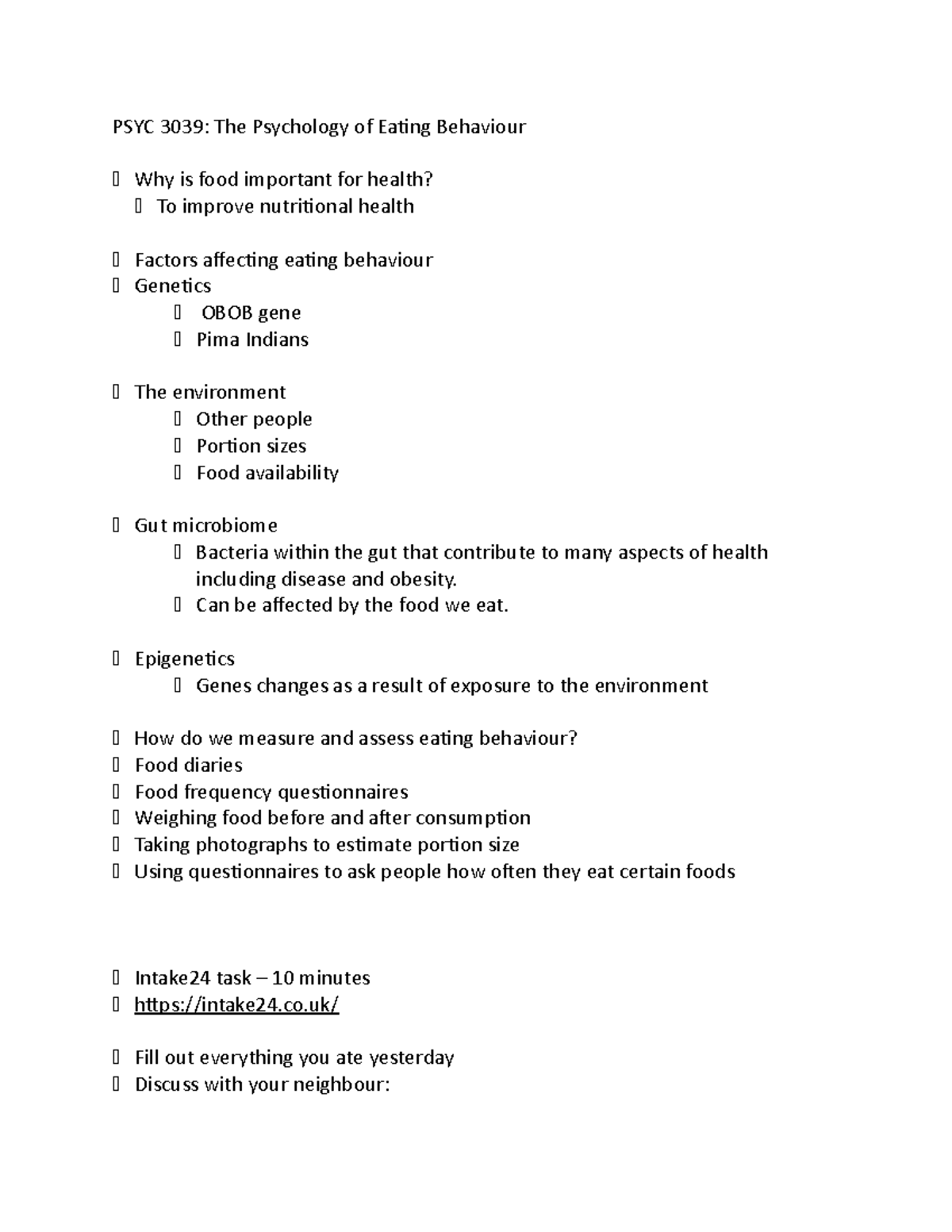 week-16-eating-behaviour-psyc-3039-the-psychology-of-eating