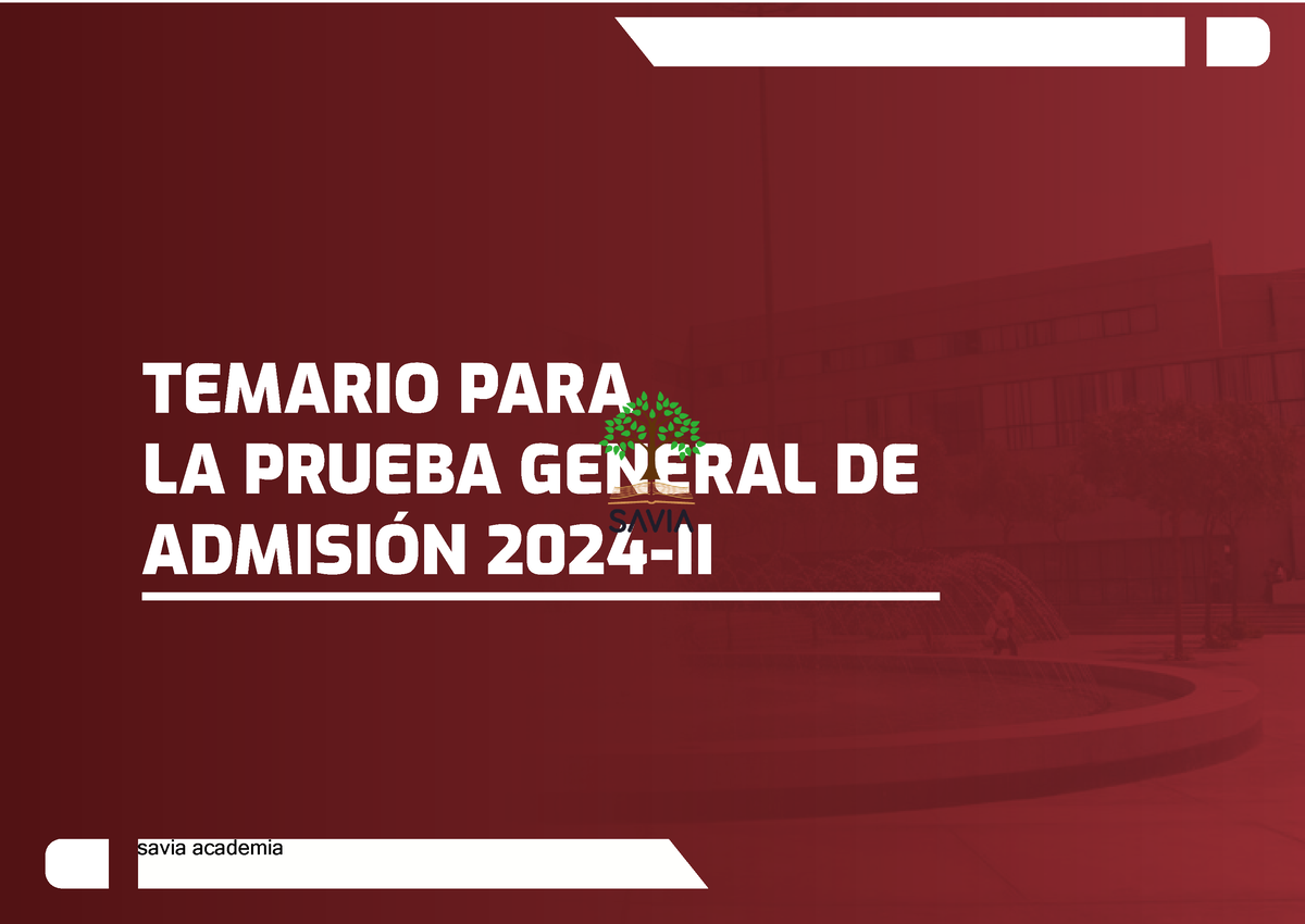 Reglamento-1 - Hbjhb - TEMARIO PARA LA PRUEBA GENERAL DE ADMISIÓN 2024 ...