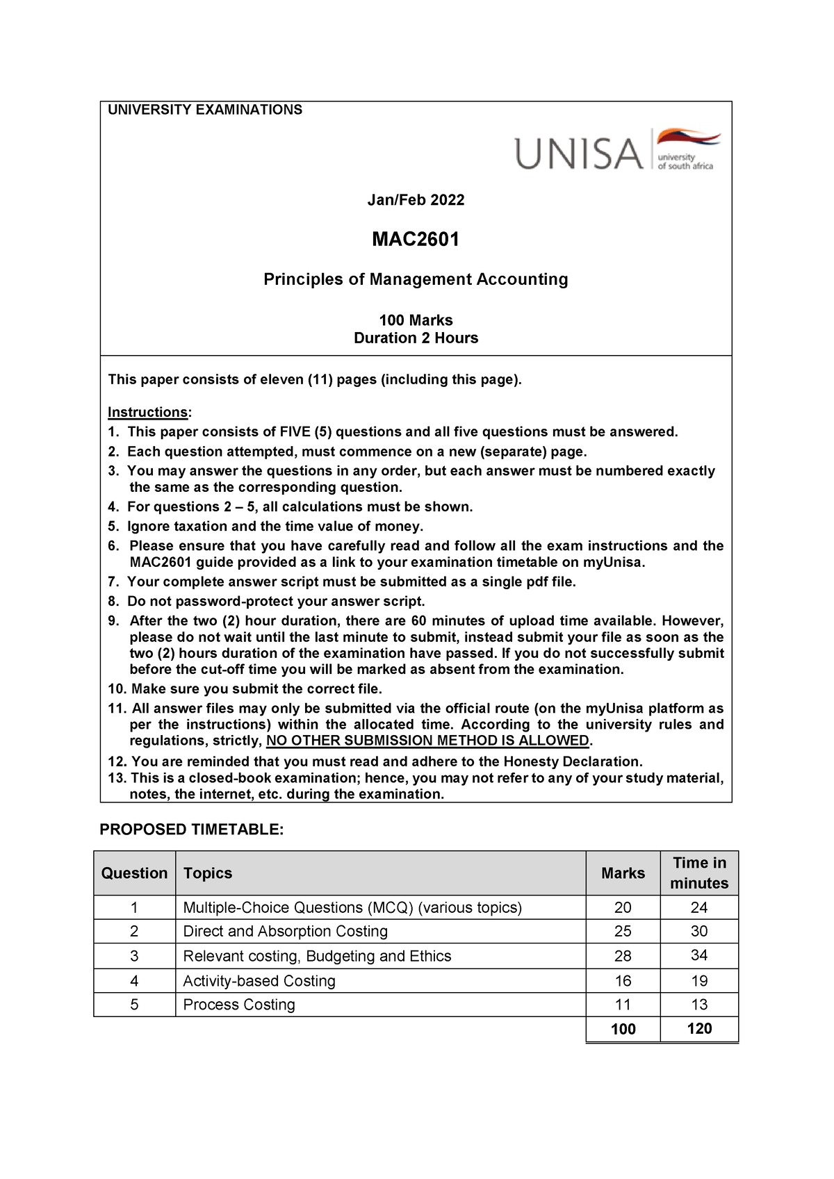 Jan Feb 2022 Mac2601 Tutorial Notes And Past Exam Questions