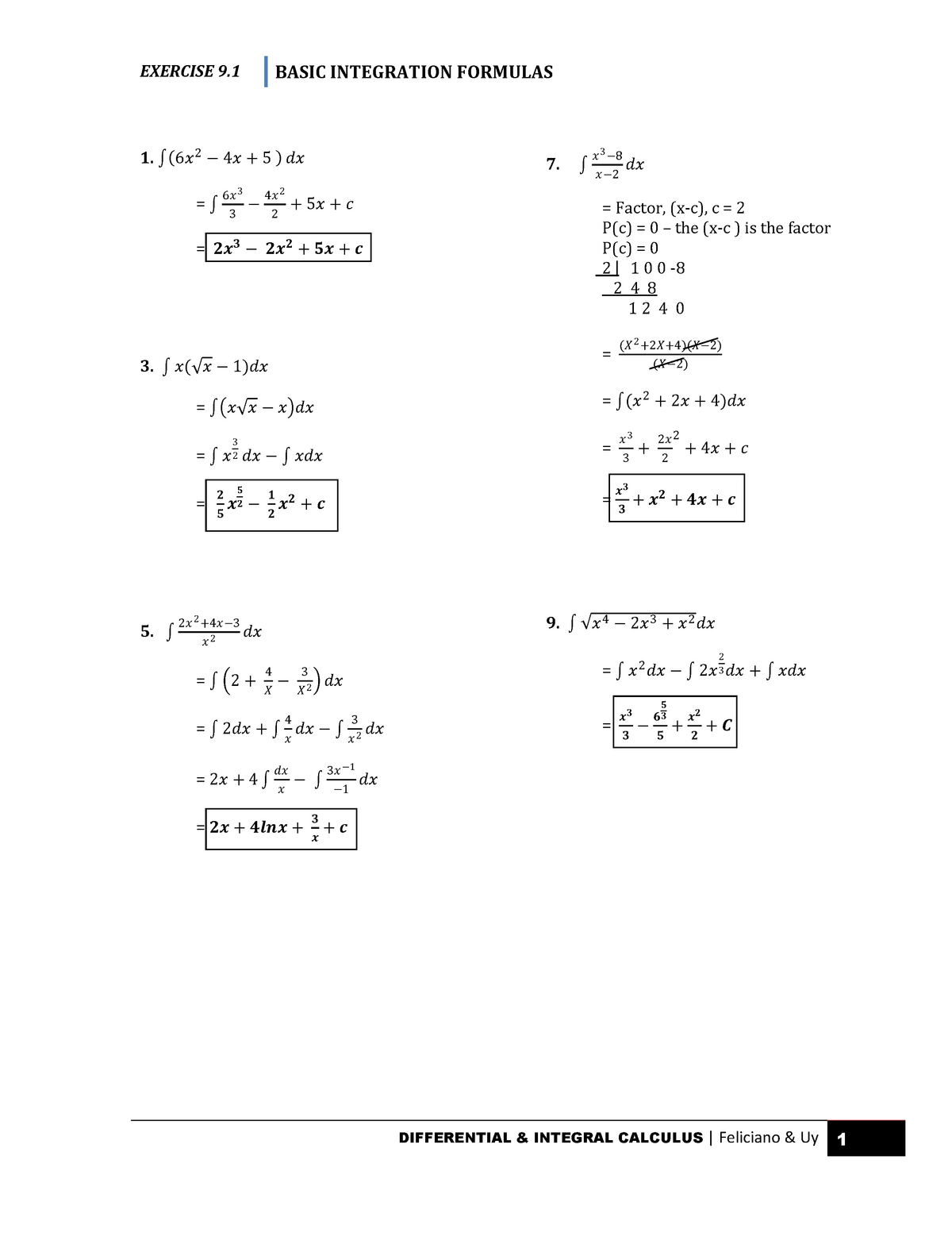 feliciano-and-uy-integral-calculus-answers-exercise-9-basic