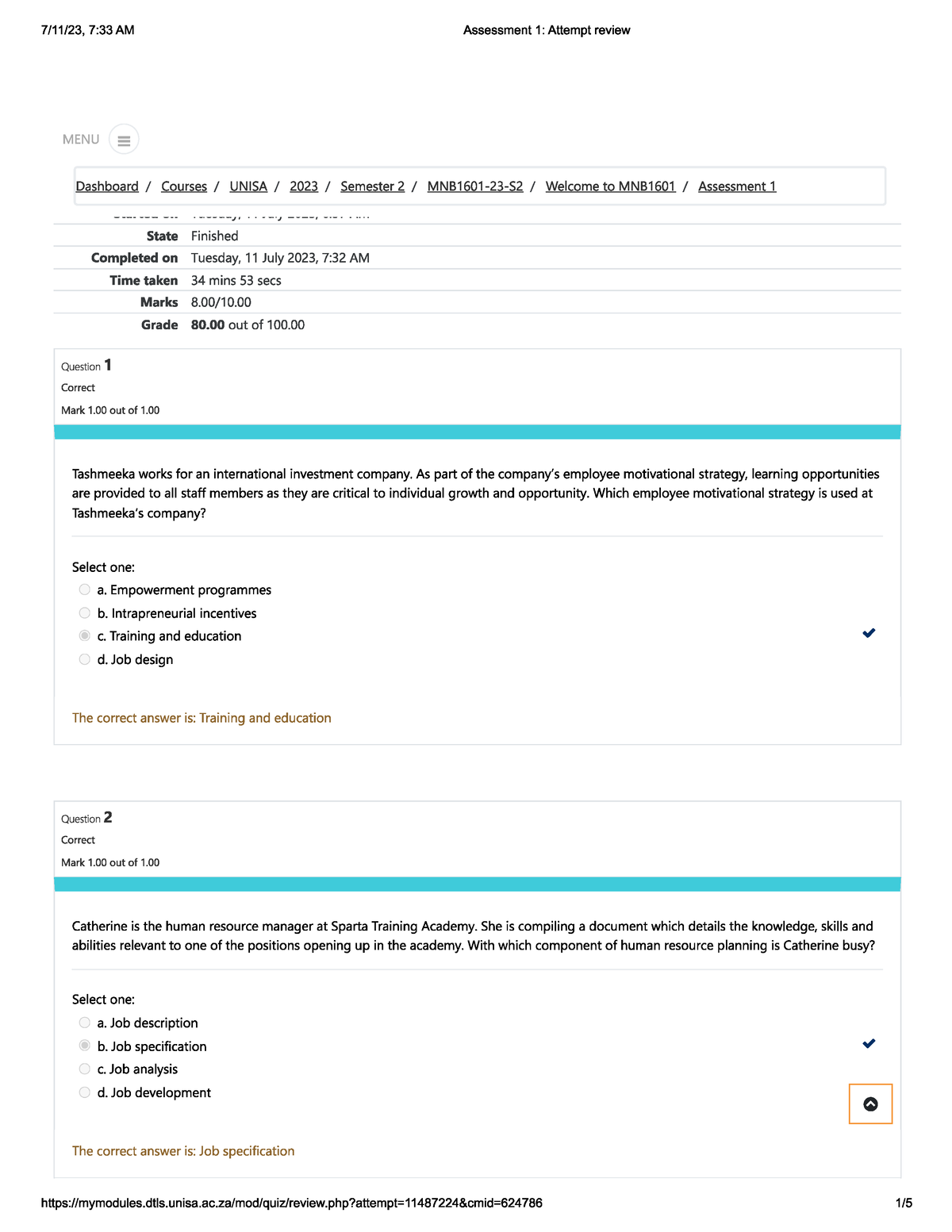 mnb1601 assignment 1 2020 answers