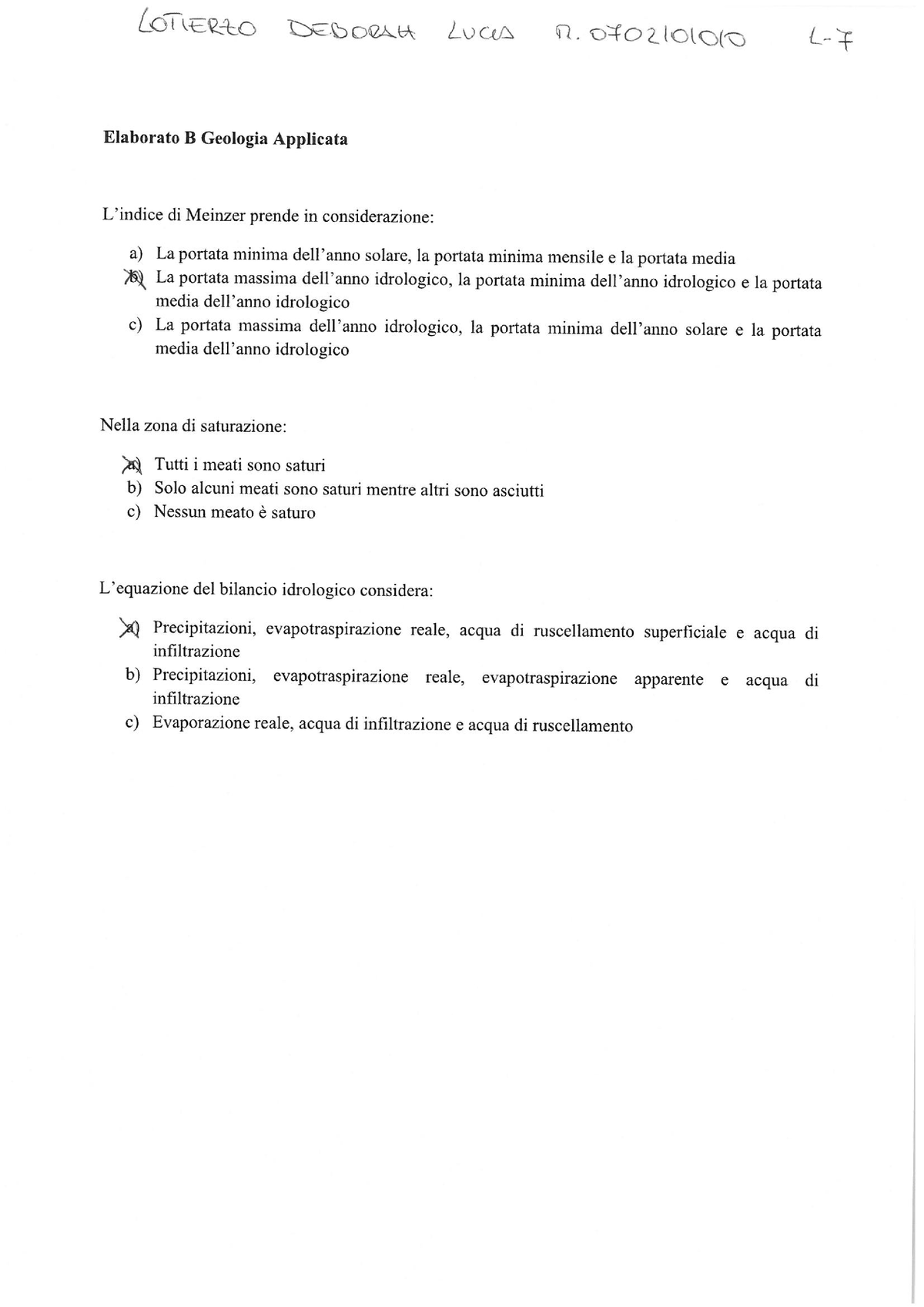 Elaborato B Geologia - Elaborati Corretti E Superati - Geologia ...