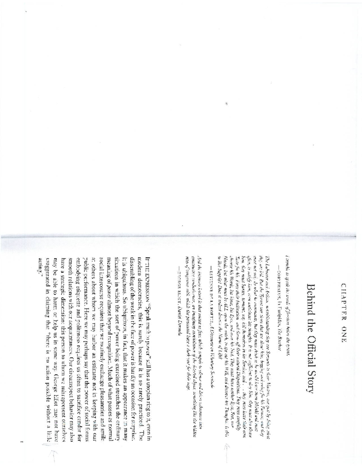 Scott Behind the Official Story 5 POLI 109 Studocu