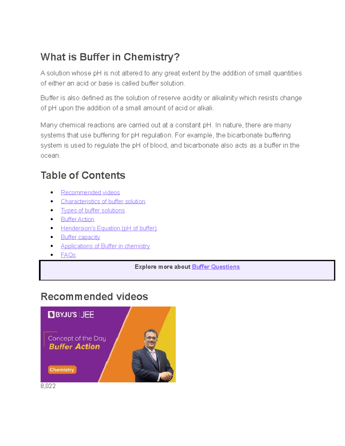 What is Buffer in Chemistry Buffer is also defined as the solution of reserve acidity or Studocu