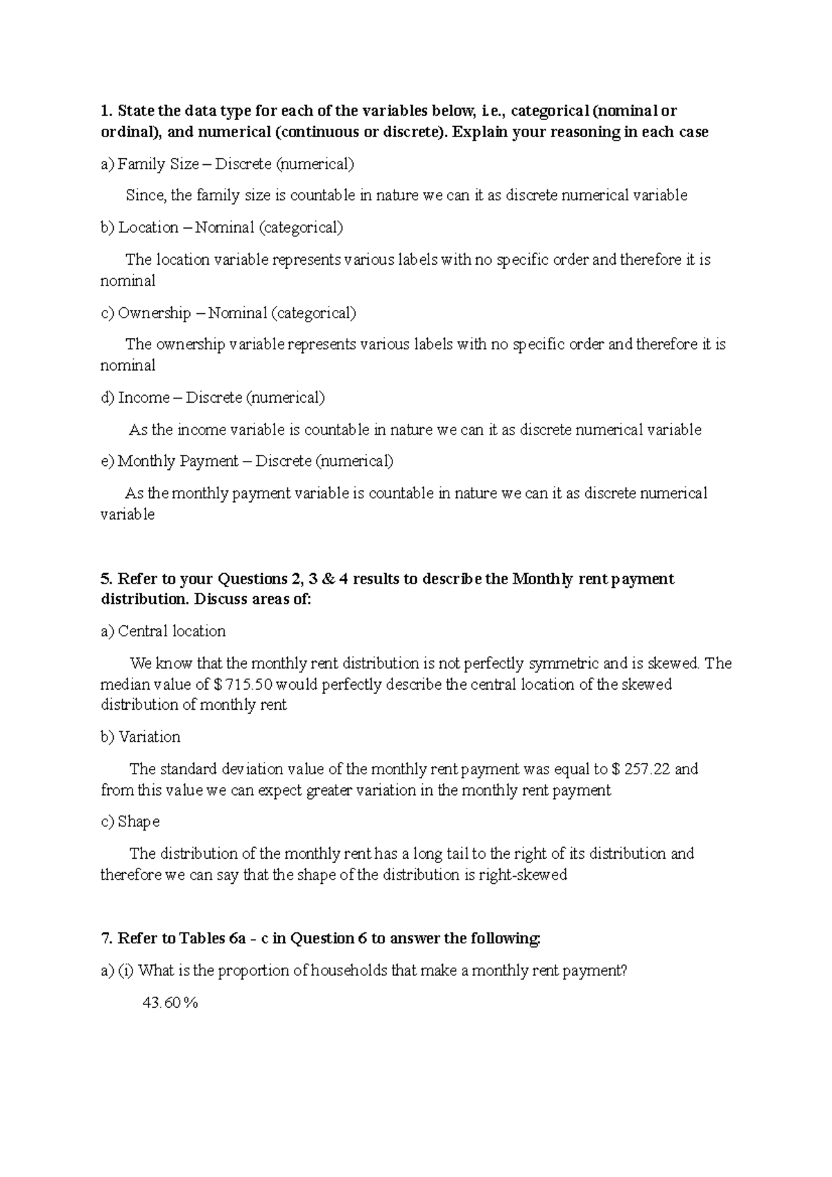 MCD2080 answers - 2080 week6 assignment - State the data type for each ...