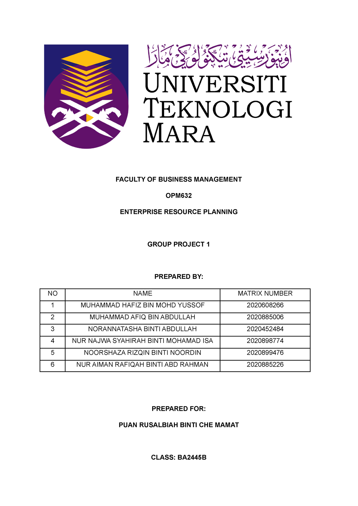 group assignment opm632