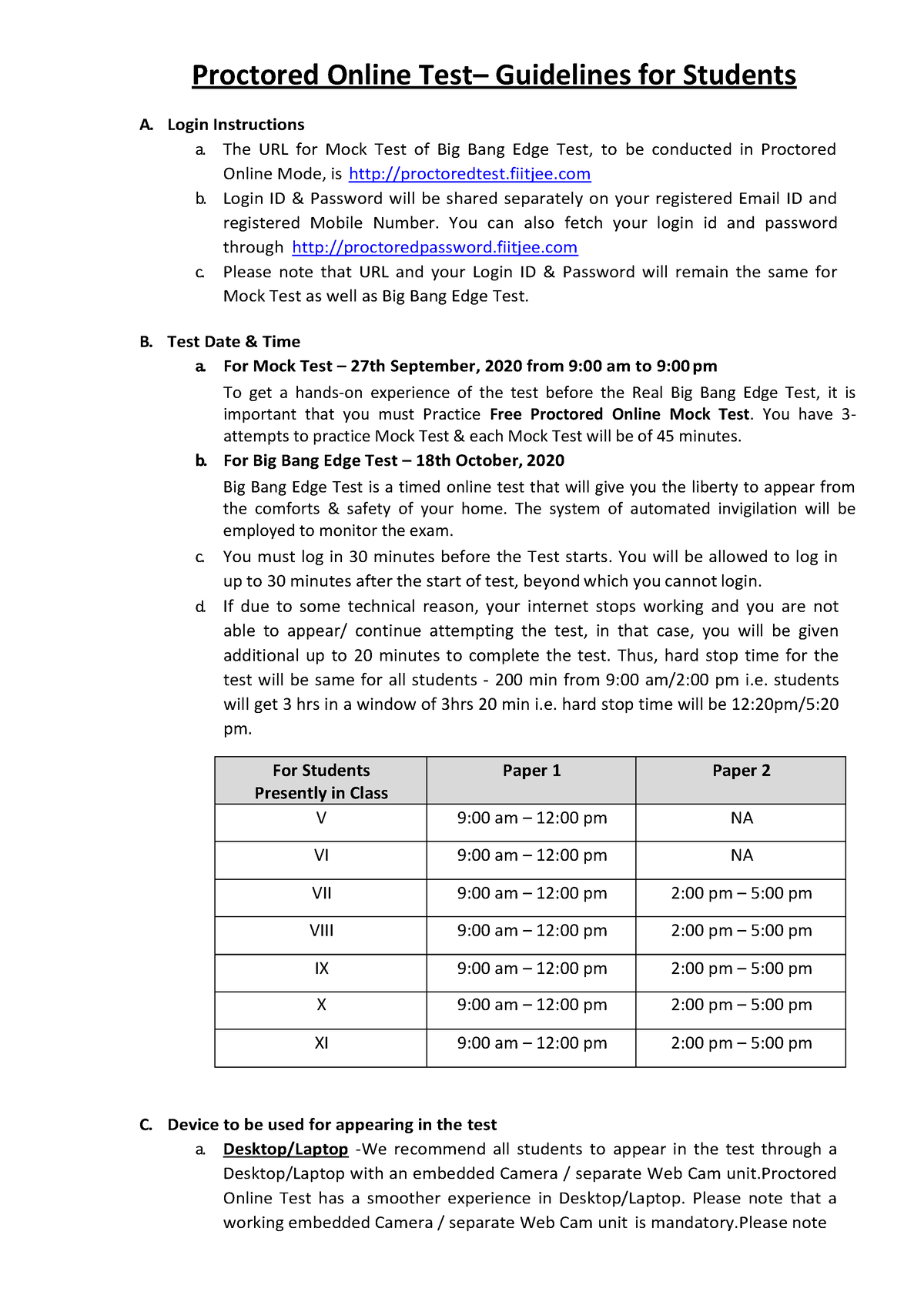 guidelines-bbe-proctored-online-test-guidelines-for-students-a