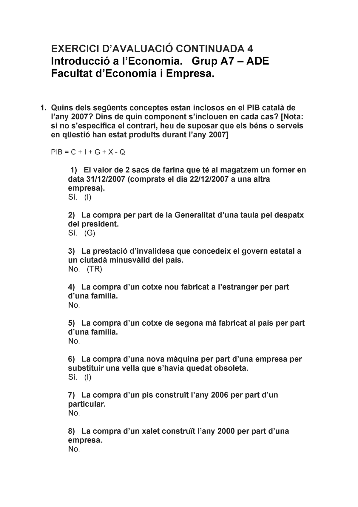 Exercici D'Avaluació Continuada 4 - Introducció A La Economia ...