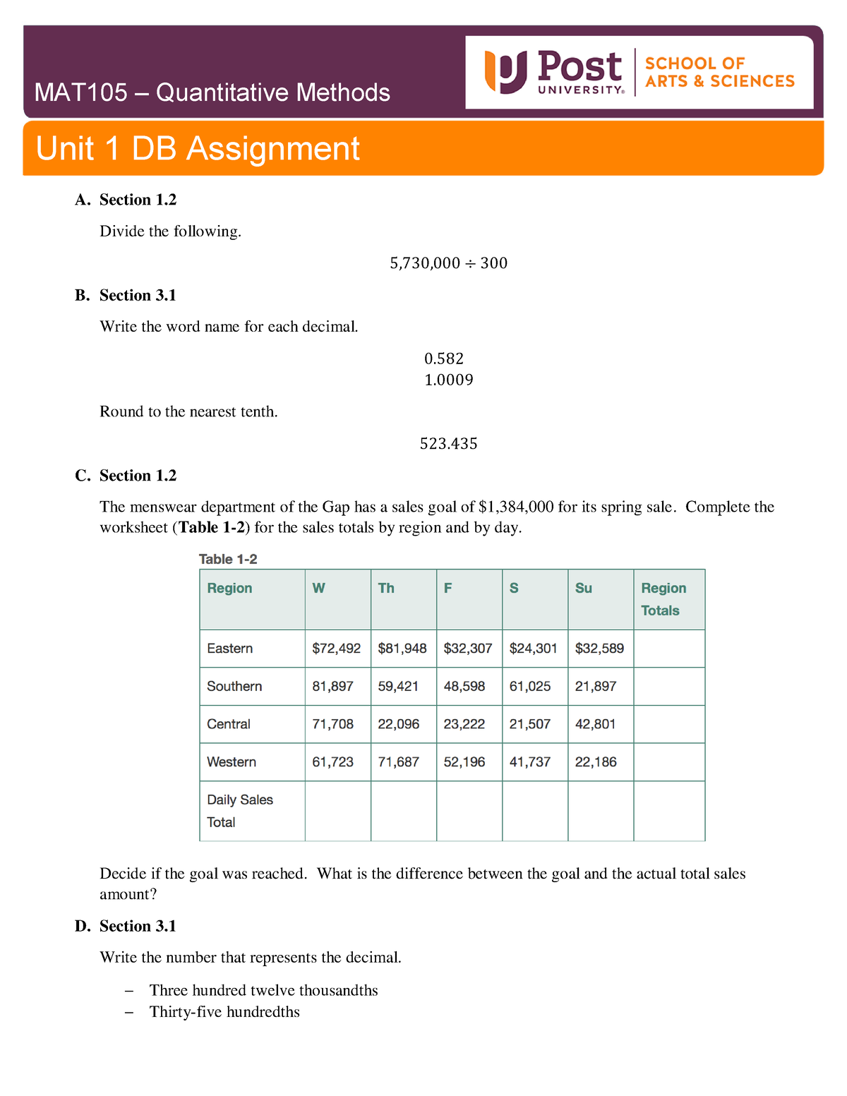 Mat Unit Discussion Board Assignments Mat Studocu