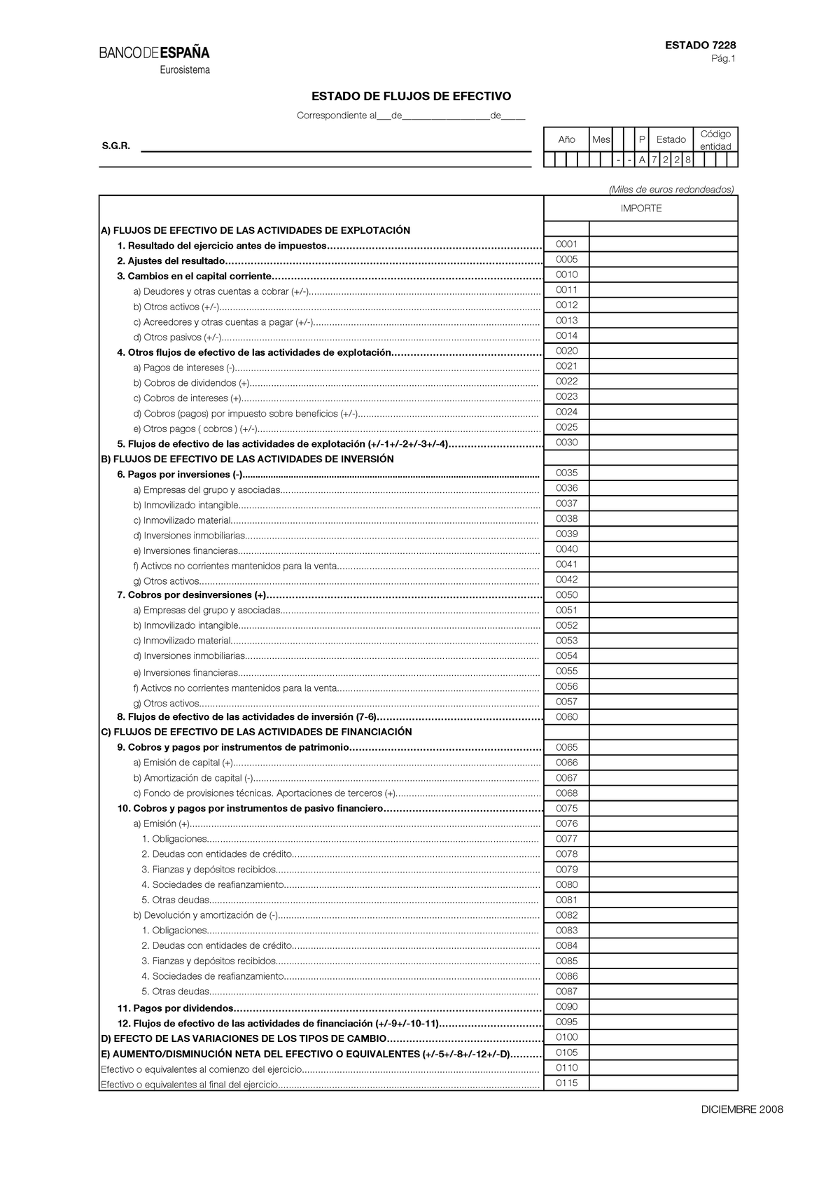 Plantilla efe - S.G. A) FLUJOS DE EFECTIVO DE LAS ACTIVIDADES DE ...