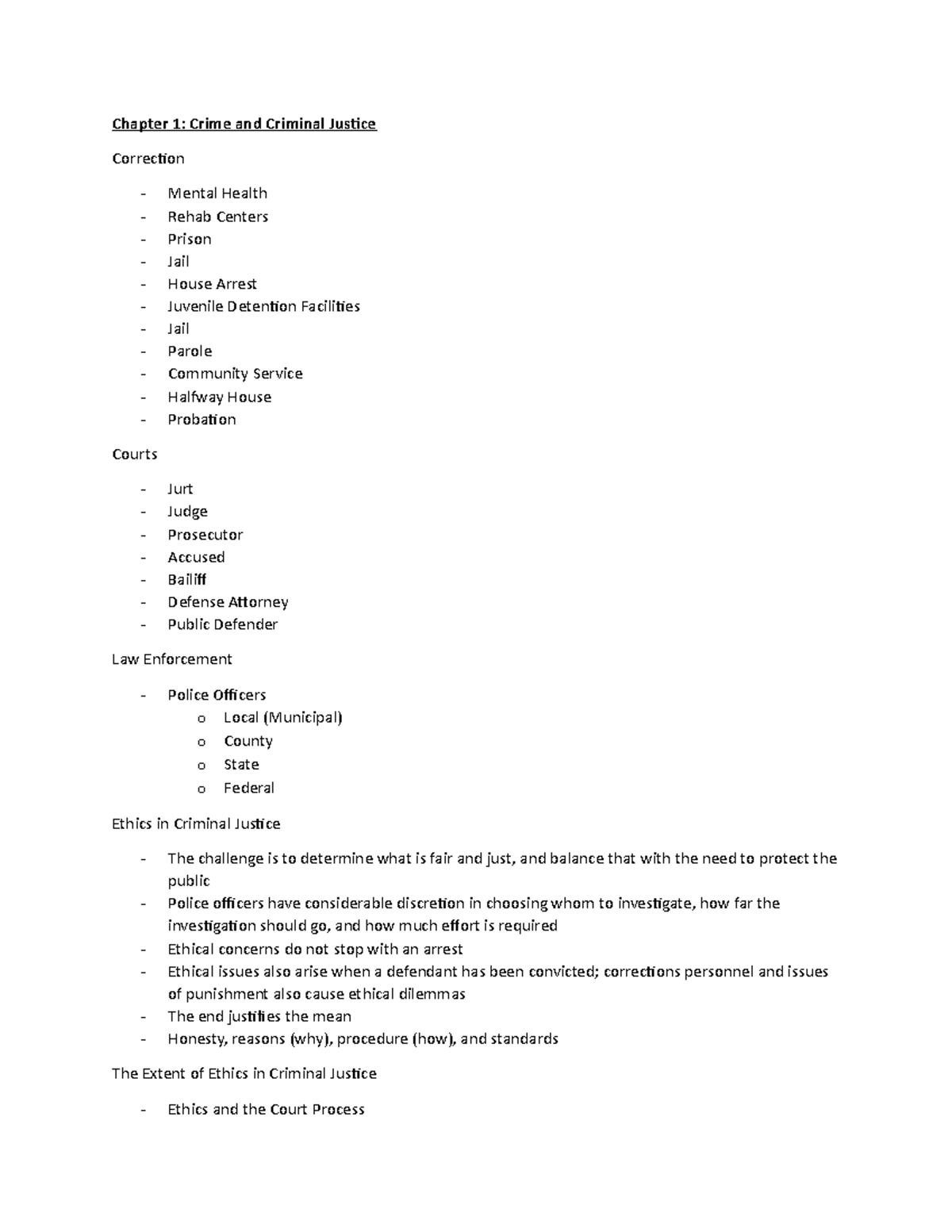 Admin of Justice - Chapter 1 - Chapter 1: Crime and Criminal Justice ...
