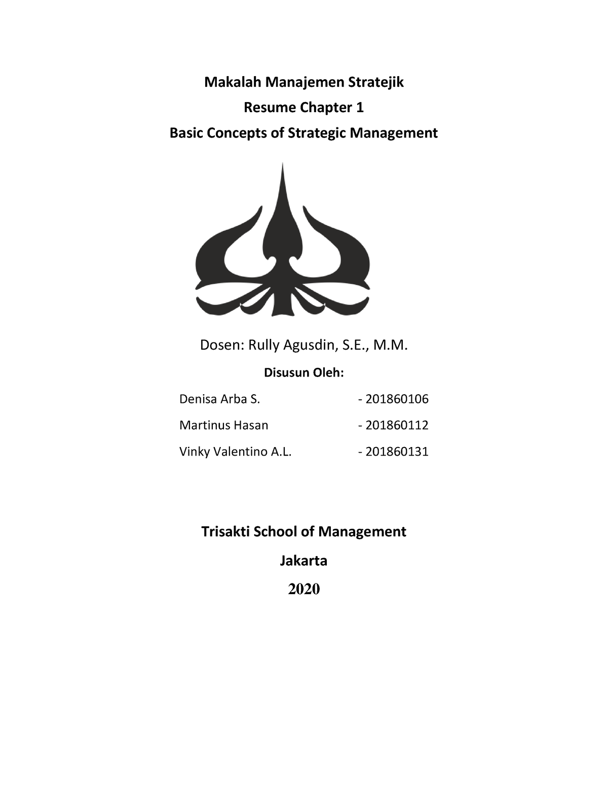 Rangkuman Chapter 1,4,5,6,7,9,12 - Makalah Manajemen Stratejik Resume ...