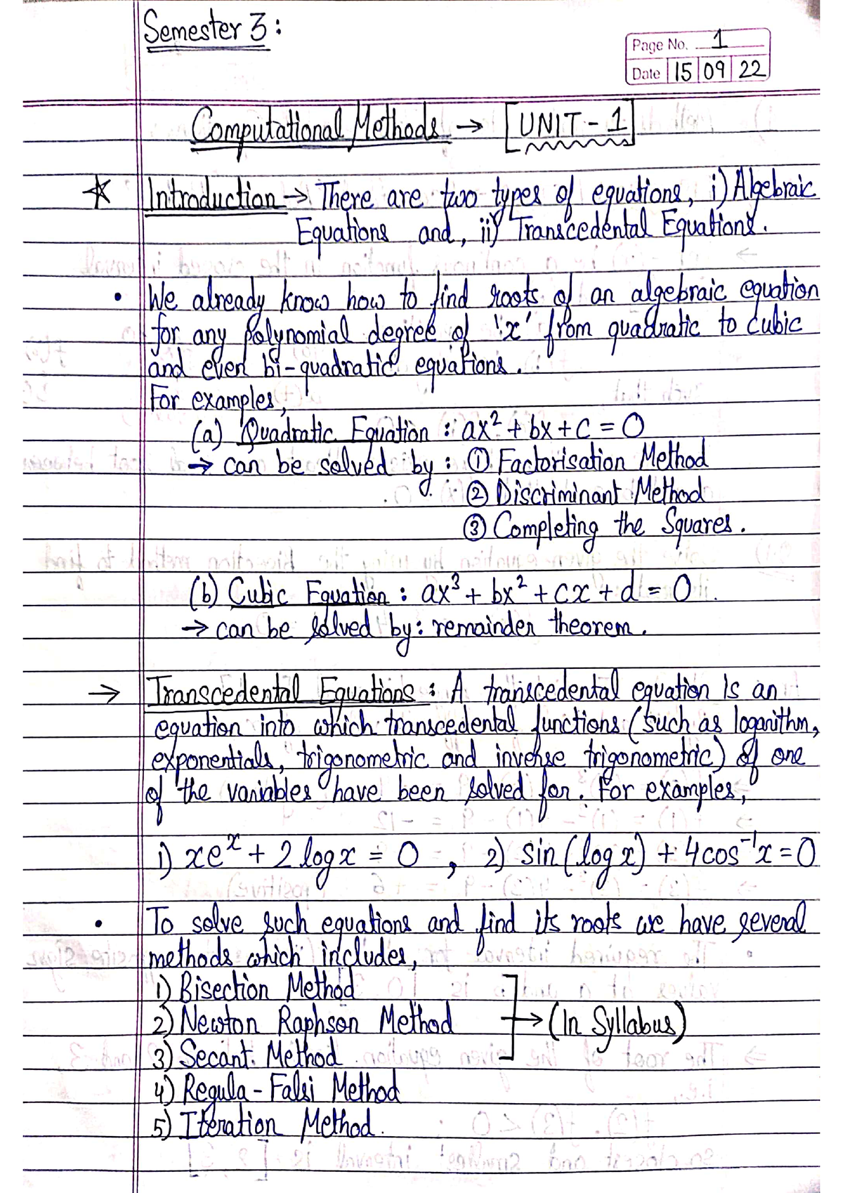 CM - Complete Unit 1 - ( Notes) - Btech - Studocu