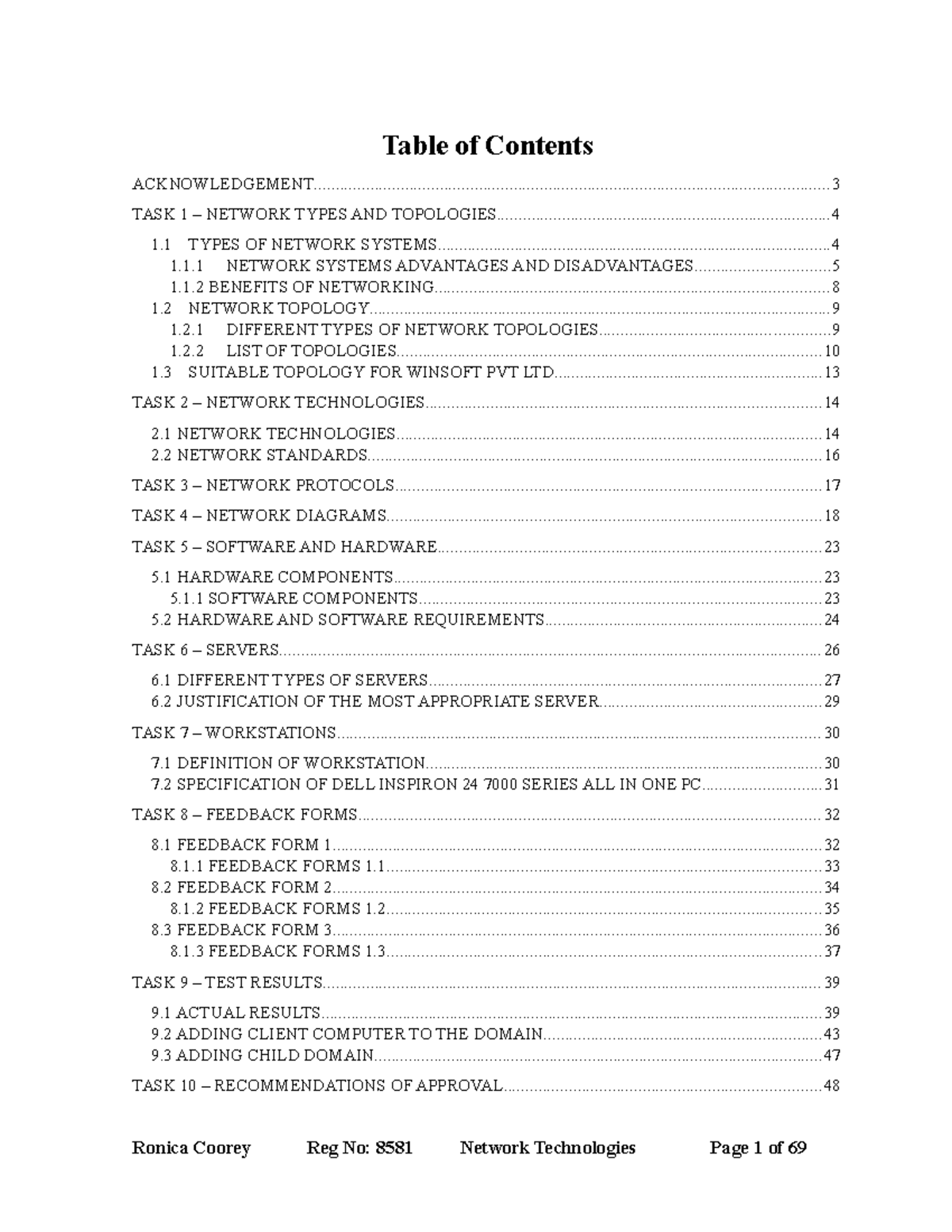 Network Technologies -NT - Table of Contents TABLE OF FIGURES - Studocu