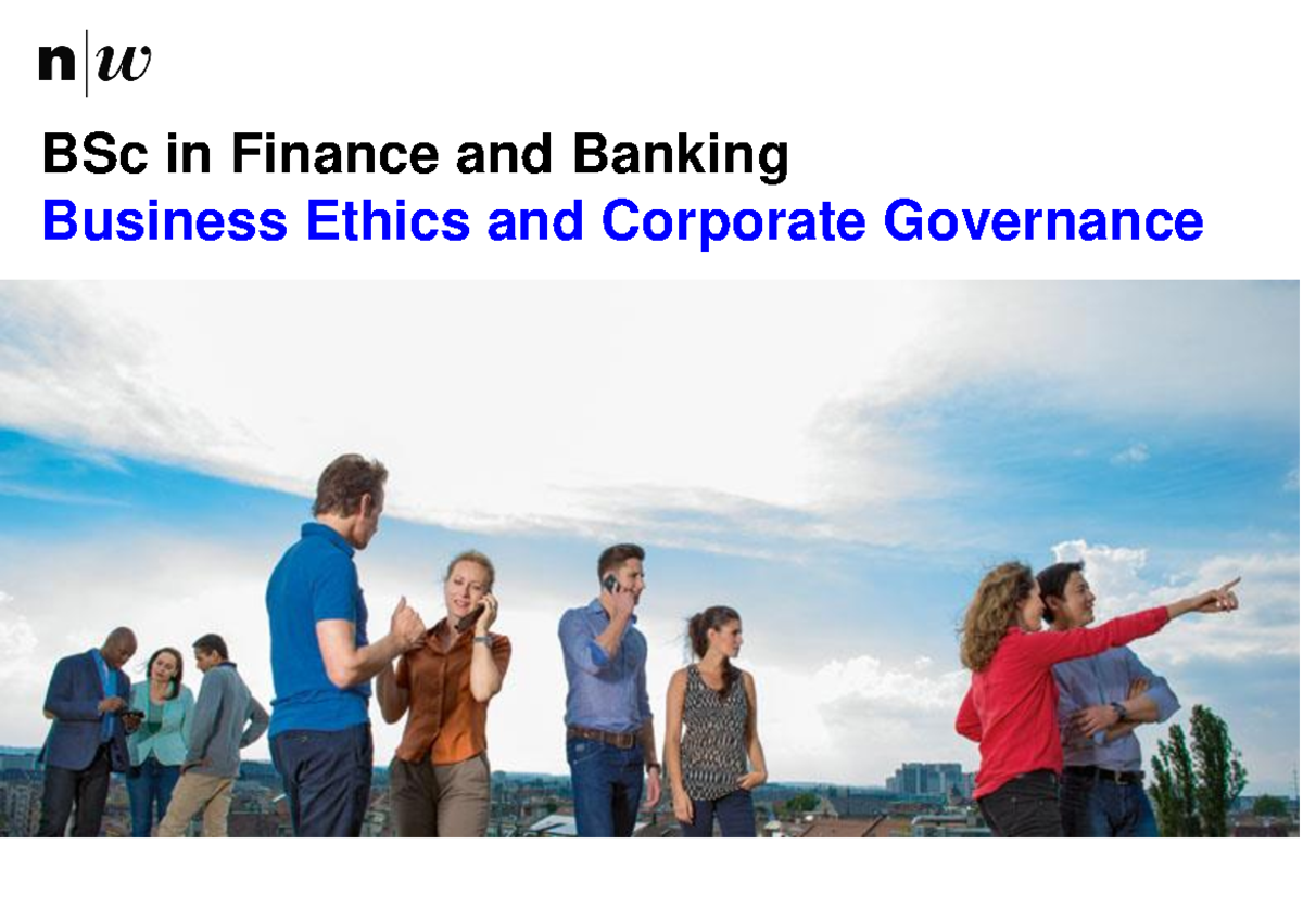 Corporate Governance P1 - BSc In Finance And Banking Business Ethics ...