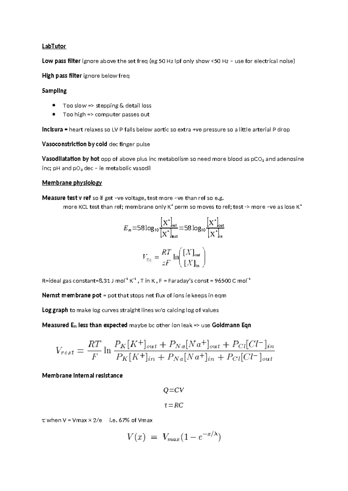 Practical notes - LabTutor Low pass filter ignore above the set freq ...
