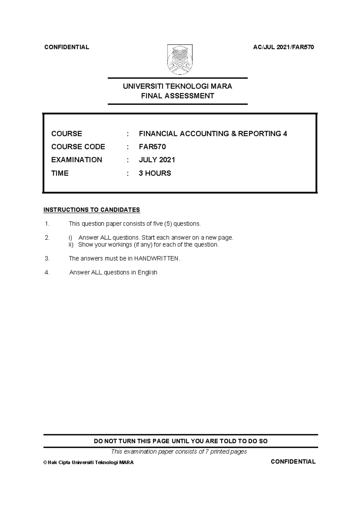 PYQ 2021 JULY - PAST YEAR QUESTION JULY 2021 - UNIVERSITI TEKNOLOGI ...