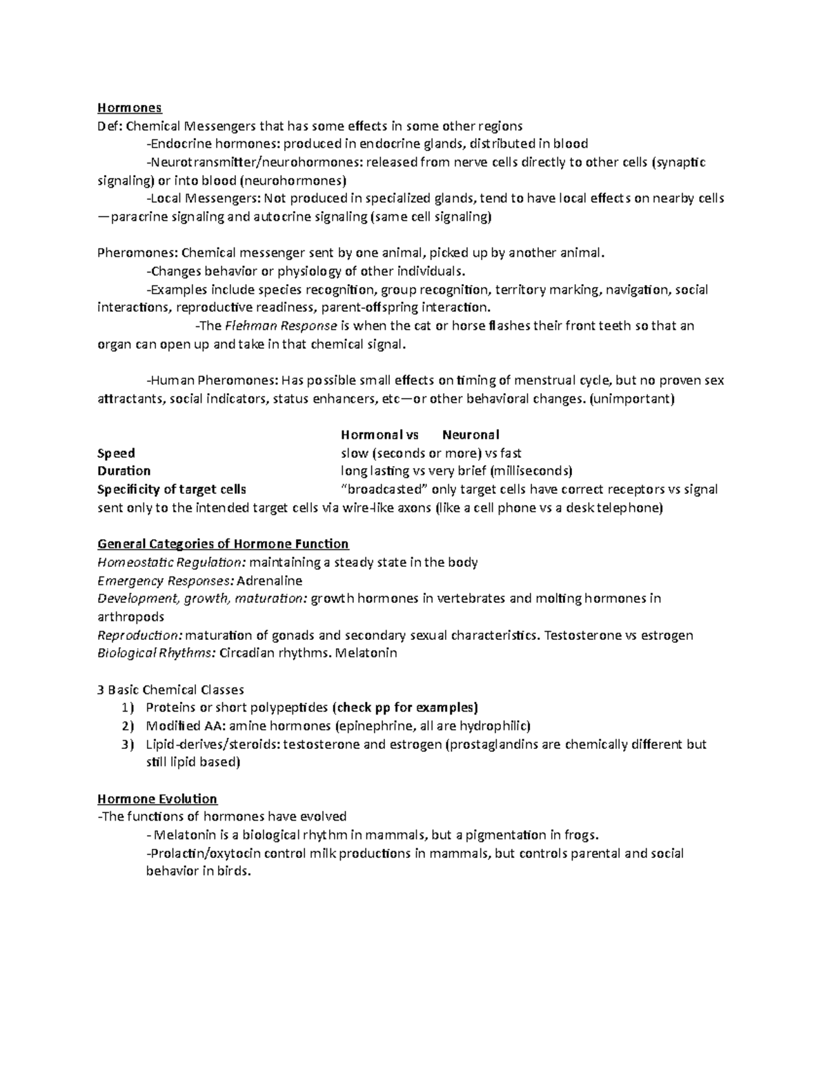 Animal Control Mechanisms-Hormones - Hormones Def: Chemical Messengers ...