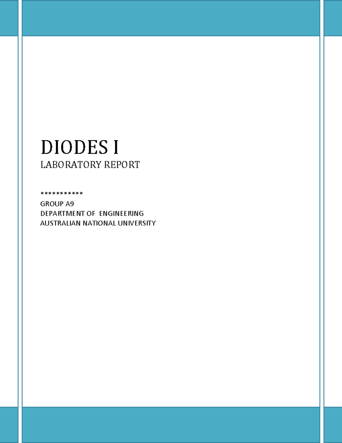 Application Of Diode I Electroni Ccircuit Lab Report - LABORATORY ...