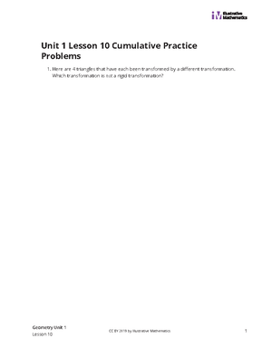 IM Geometry 1-11 Practice Problems - Unit 1 Lesson 11 Cumulative ...