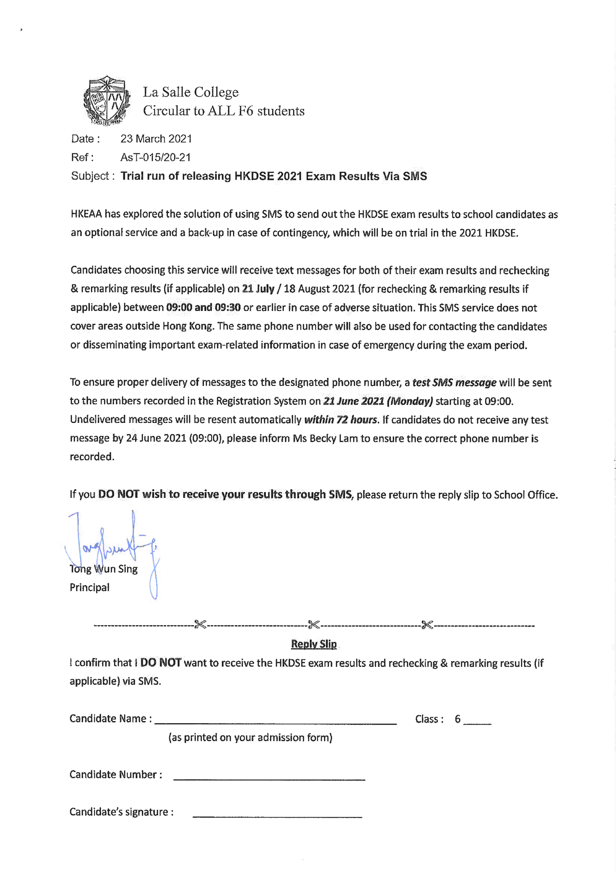 Release of Hkdse result via SMS - A World of Diversity - Studocu