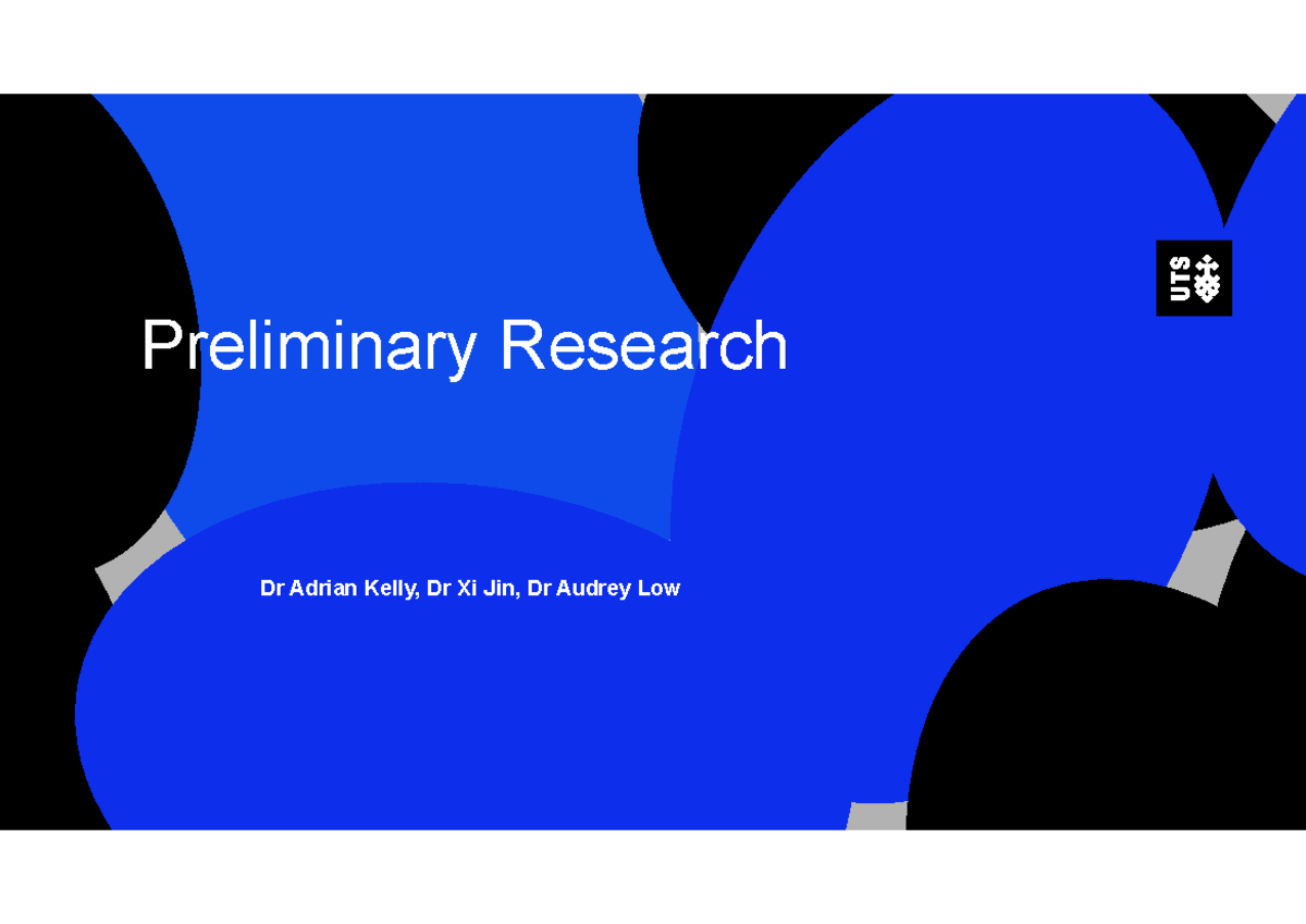 Conducting prelimary research guide - Preliminary Research Dr Adrian ...