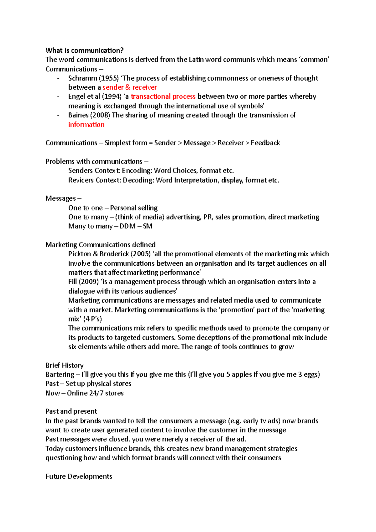 Lecture 2 - What is communicaion? The word communicaions is derived ...