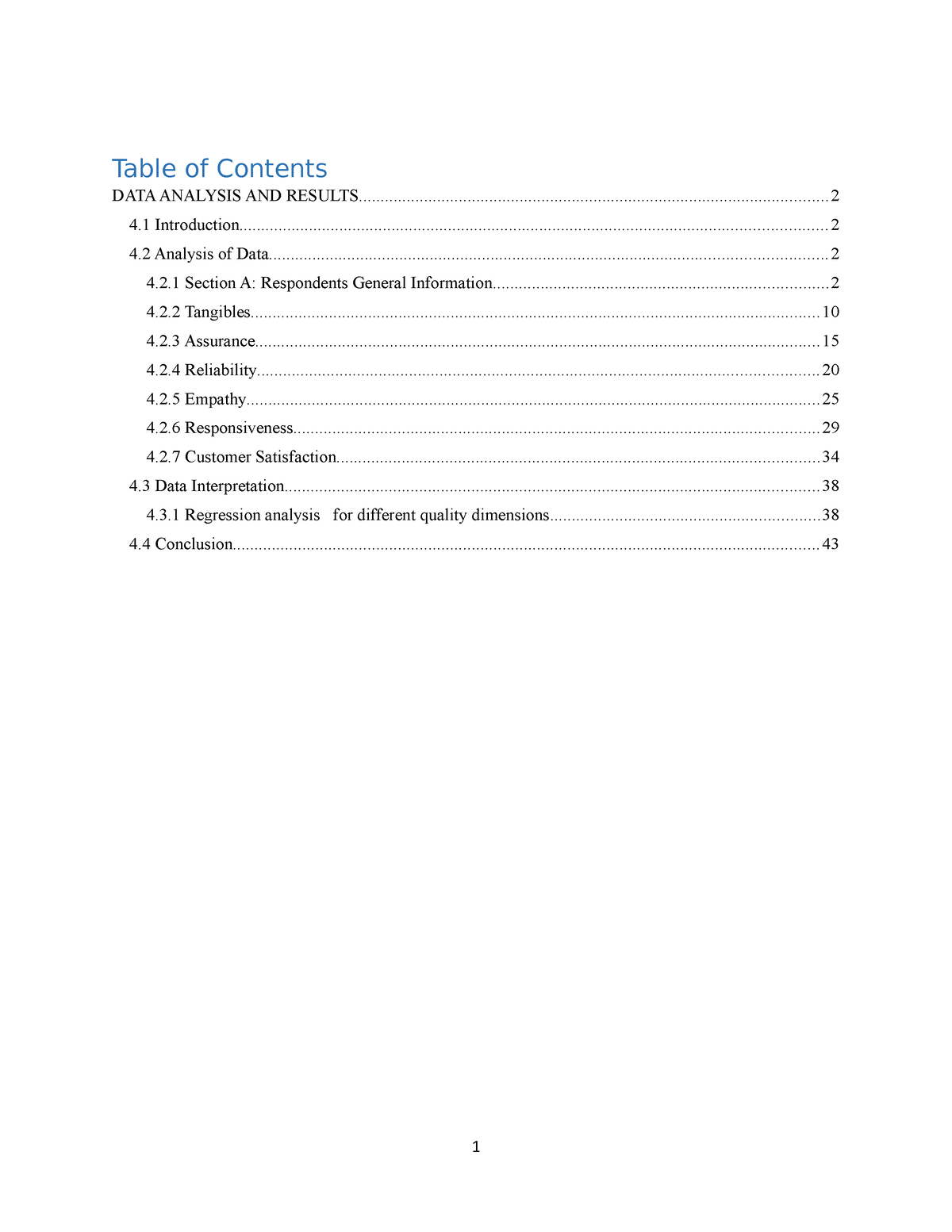 Chapter 4 DATA ANALYSIS AND FINDINGS - Table Of Contents DATA ANALYSIS ...