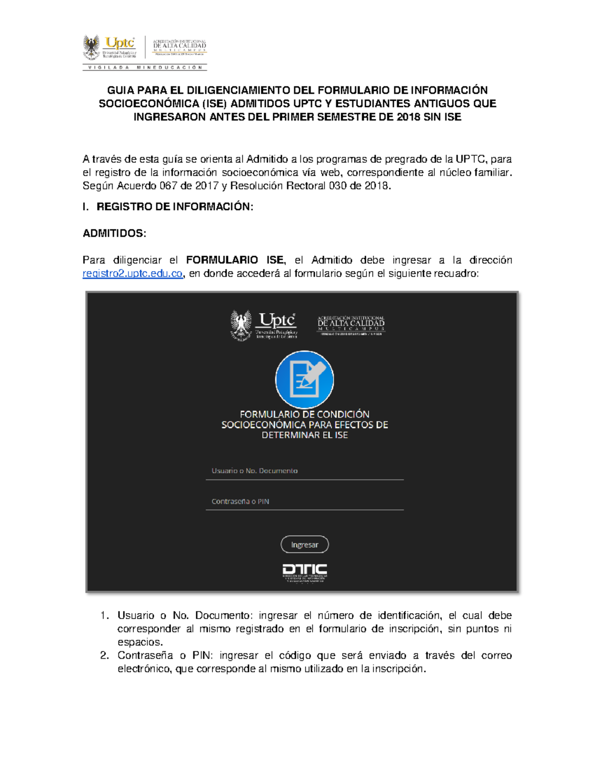 Guia formulario ise - GUIA PARA EL DILIGENCIAMIENTO DEL FORMULARIO DE ...