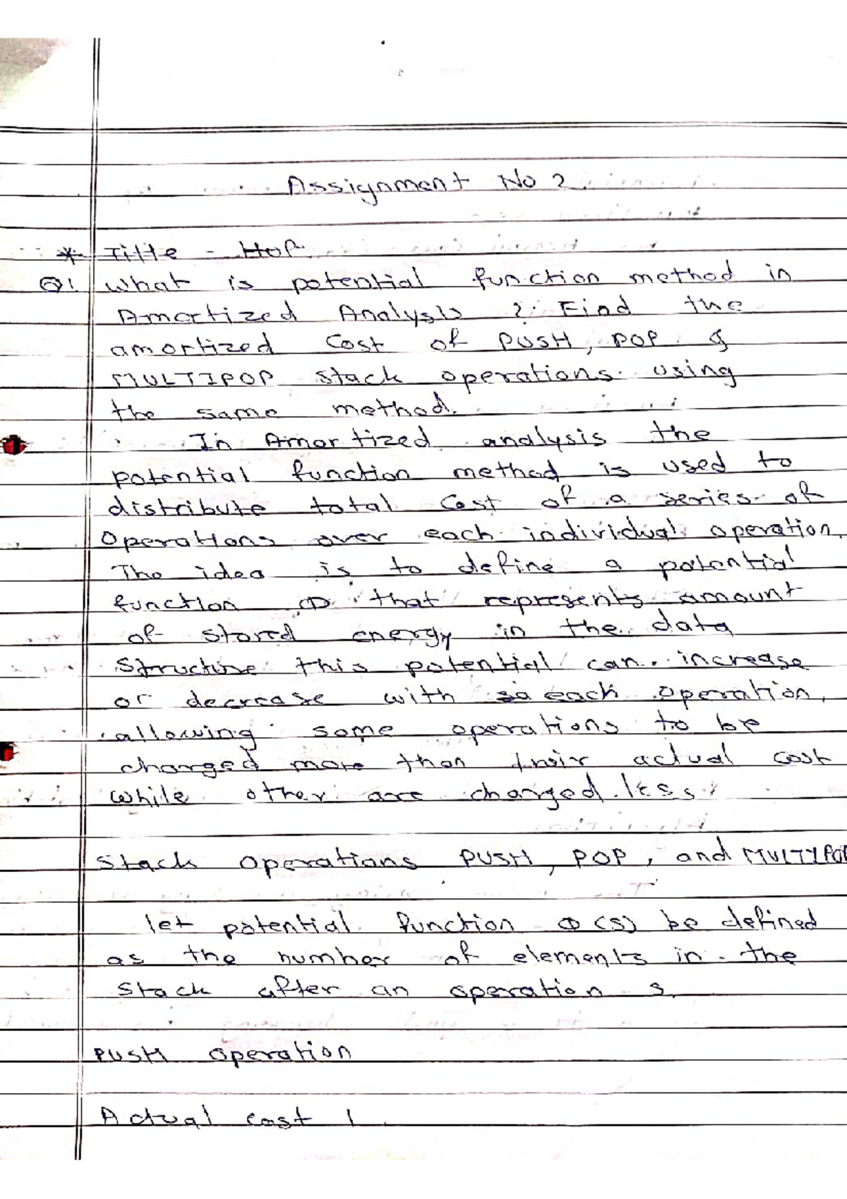 2089 daa th2 1 Write a dynamic programming algorithm for creating an