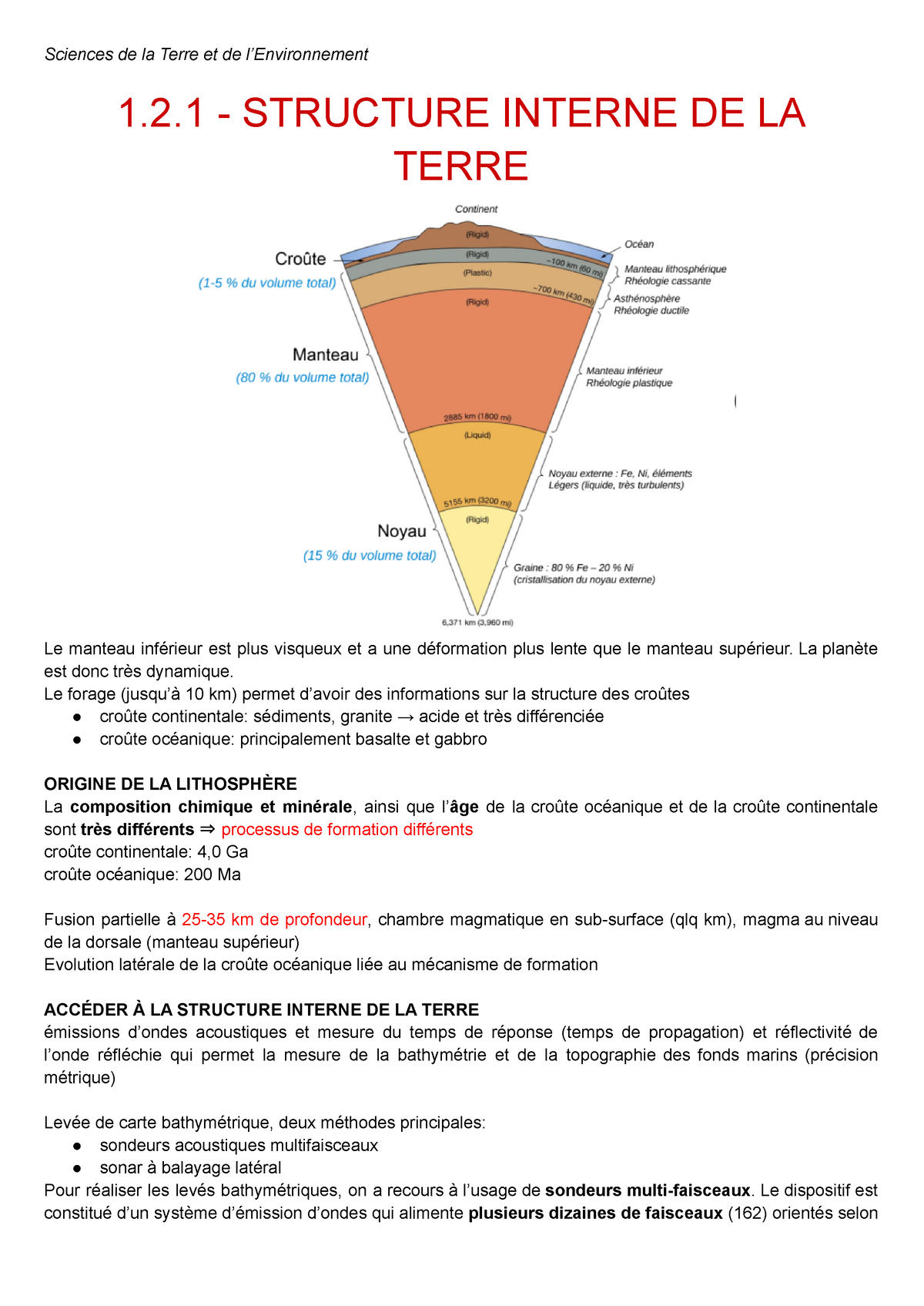 dissertation sur la structure interne du globe terrestre