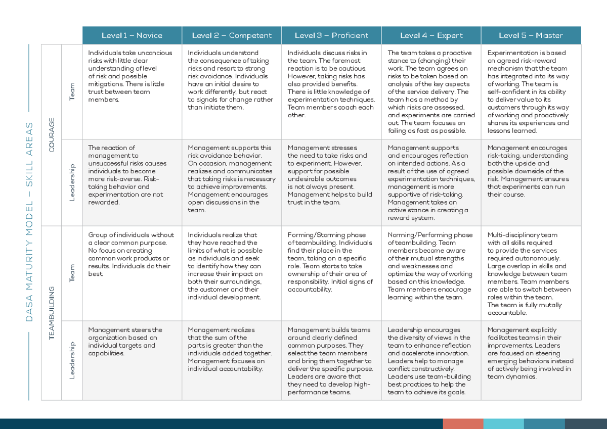 DASA Maturity Model - dasa - DA S A M AT U R I T Y M O D EL — S K I L L ...