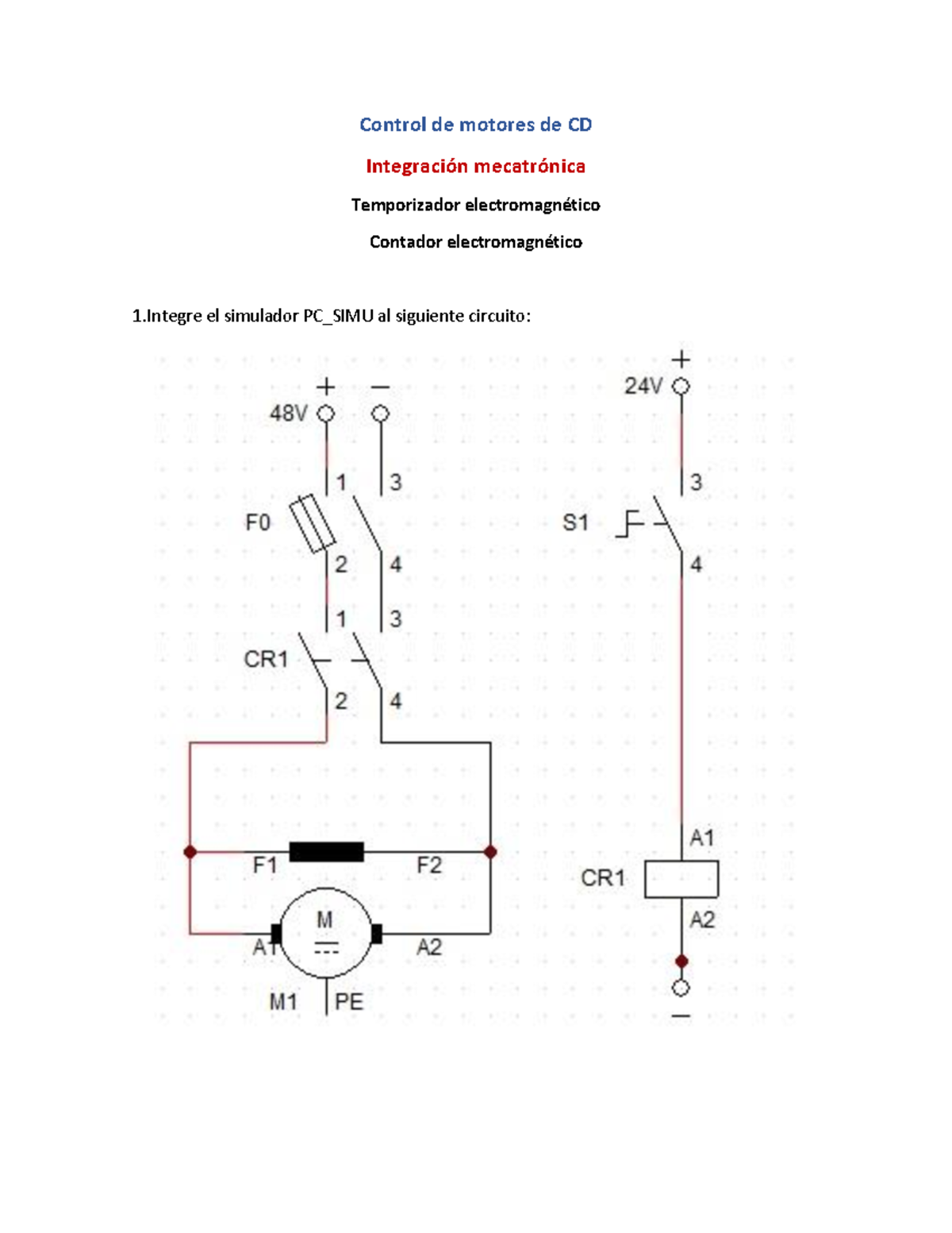 Temporizador Electromec Nico Control De Motores De Cd Integraci N Mecatr Nica Temporizador