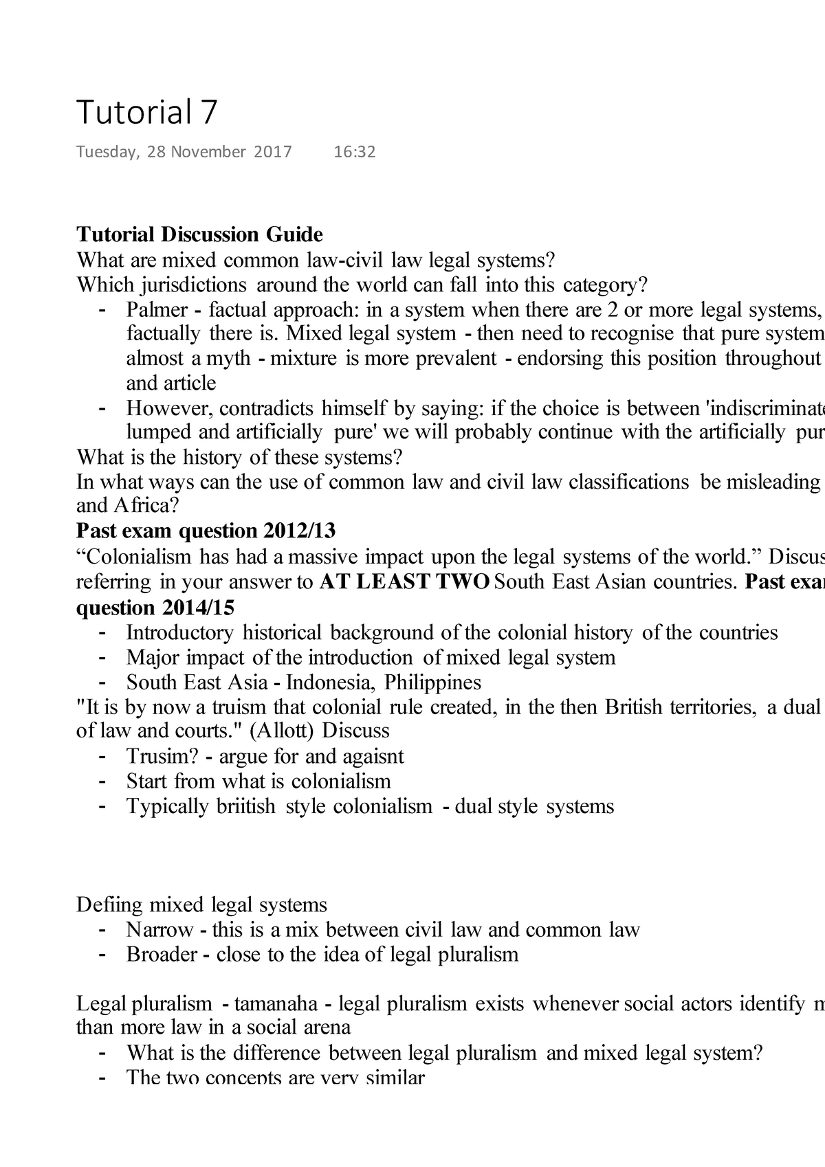 Forms Of Legal Systems