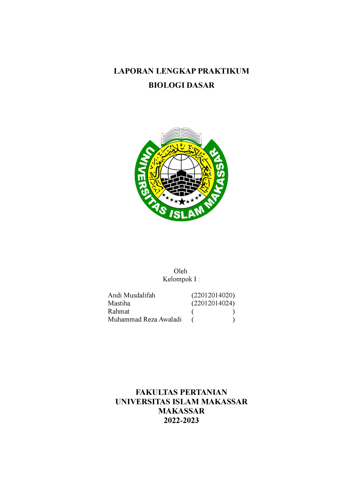 Laprak Biologi Dasarr A Essay For Biology Laporan Lengkap Praktikum