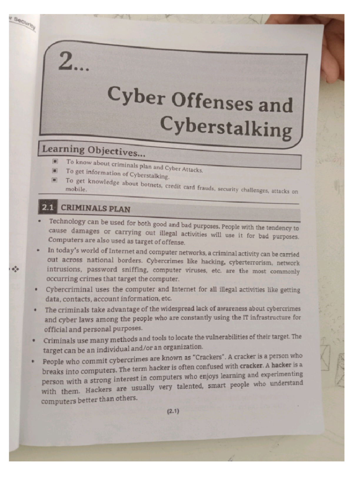 Cyber security chap 2 - Best - 2 Cyber Offenses and Cyberstalking ...