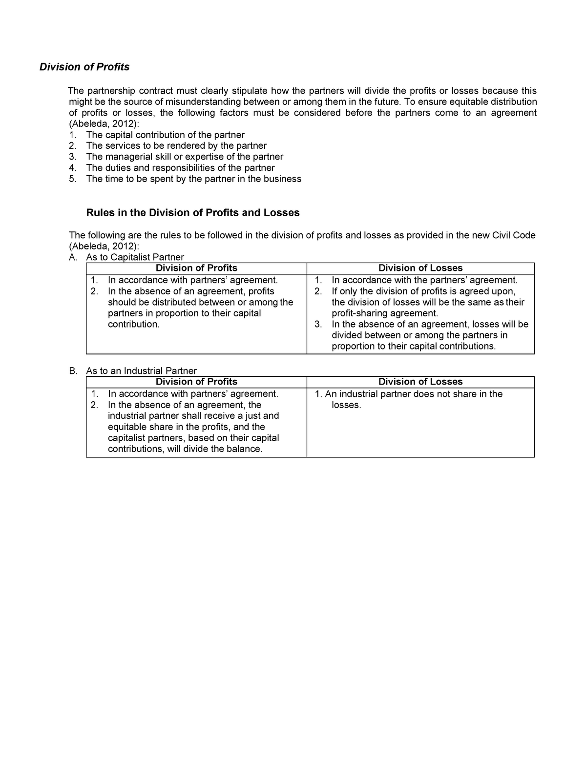 Division Of Profits Accounting Studocu