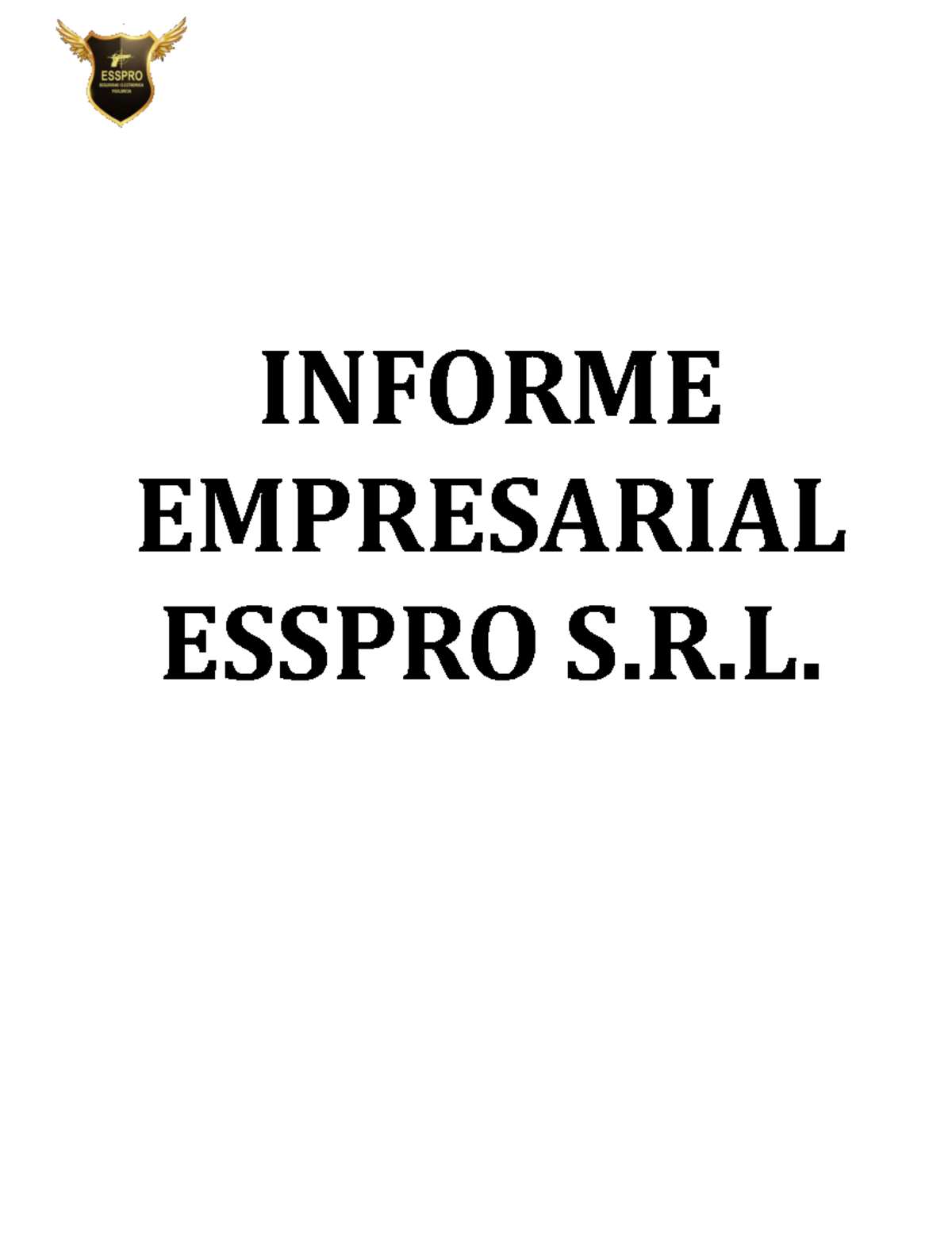Esspro Informe Empresarial (02 - INFORME EMPRESARIAL ESSPRO S.R. DATOS ...