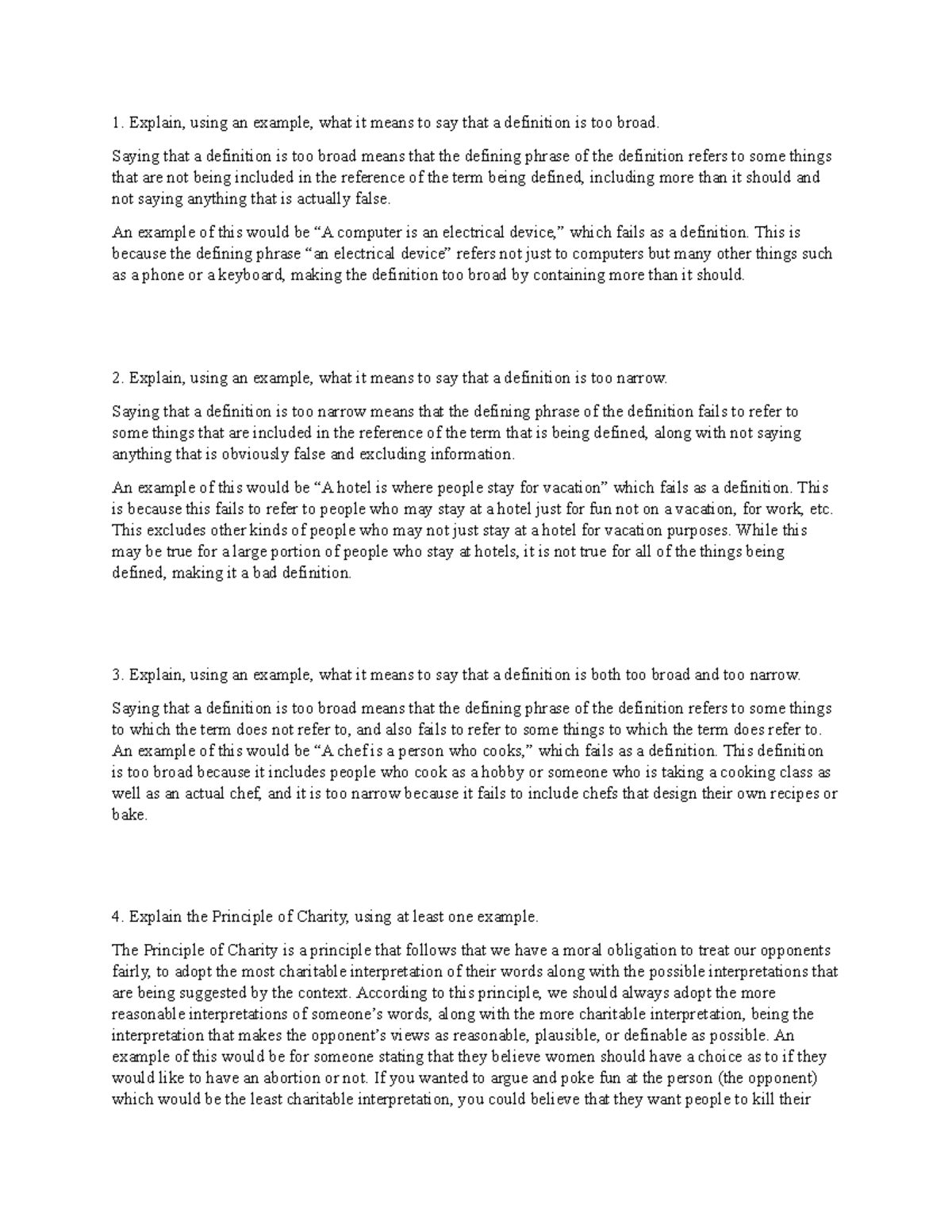 Critical Thinking 2 - Required discussion - Explain, using an example ...