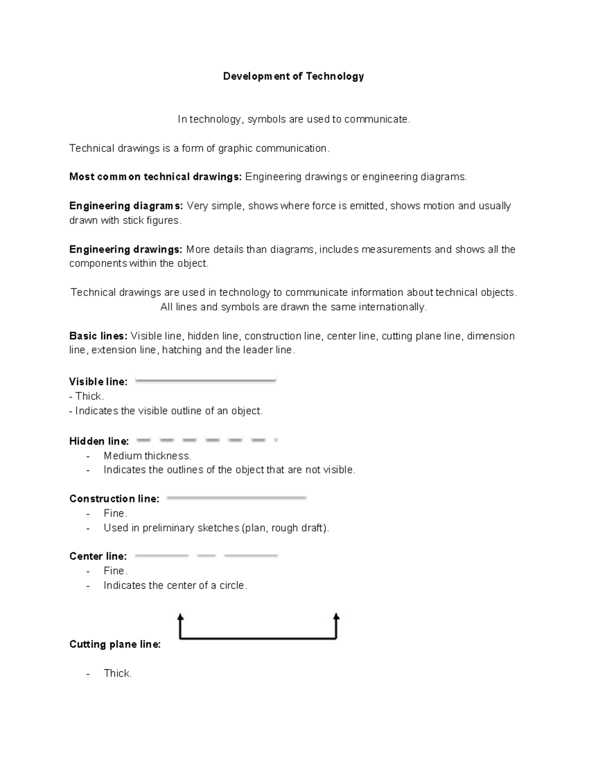 Science Test-1 - ddd - Development of Technology In technology, symbols ...