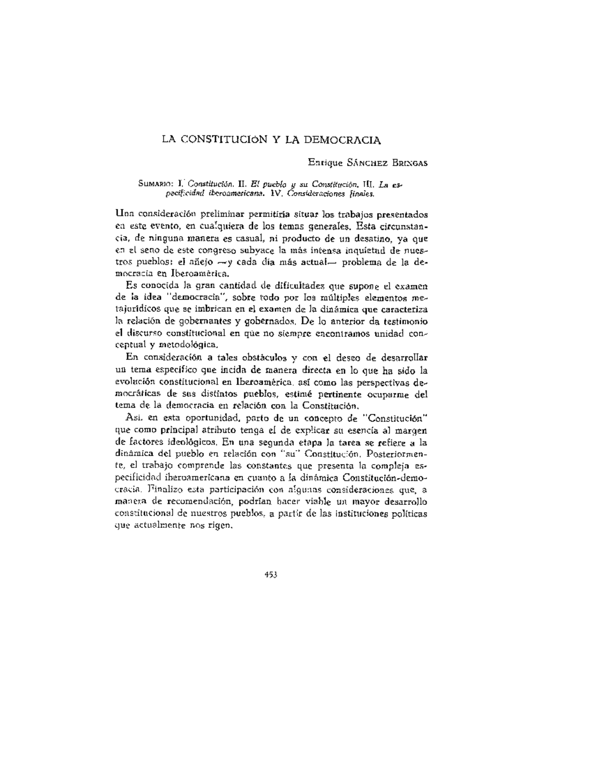 Constitucion Y Democracia - Derecho Constitucional - Studocu
