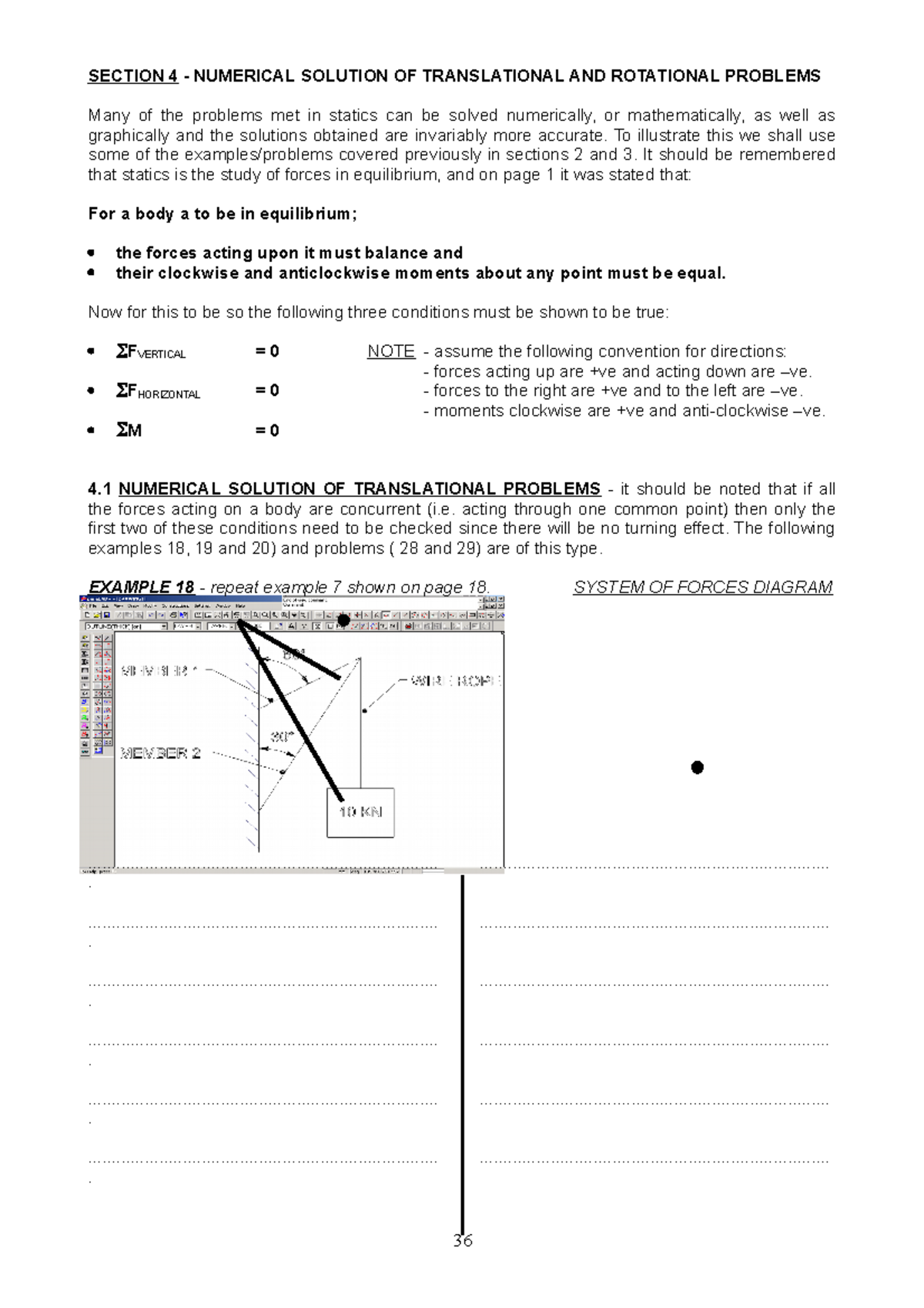 Statics and Equilibrium 3 - SECTION 4 - NUMERICAL SOLUTION OF ...