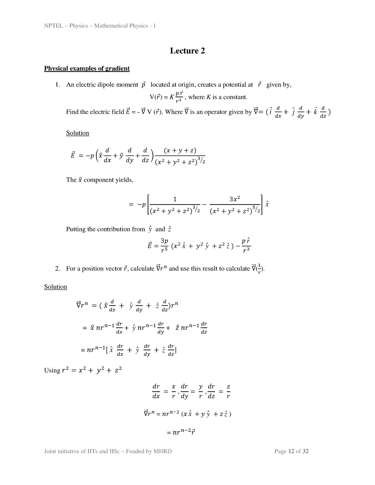 nptel physics assignment