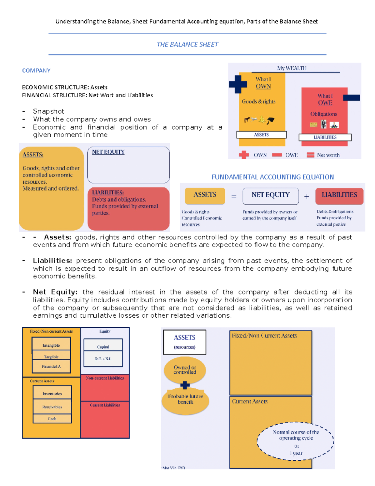 THE Balance Sheet ENG - THE BALANCE SHEET COMPANY ECONOMIC STRUCTURE ...