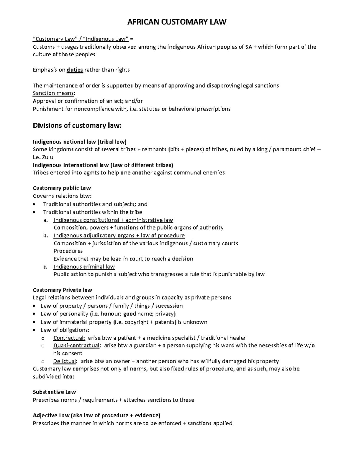 ind2601-notes-3-african-customary-law-customary-law-indigenous