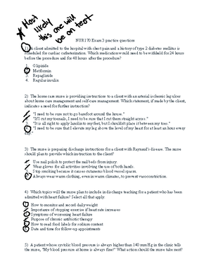 Exam 3 - advanced med surg study guide - ♡ Exam 3: advanced med surg ...