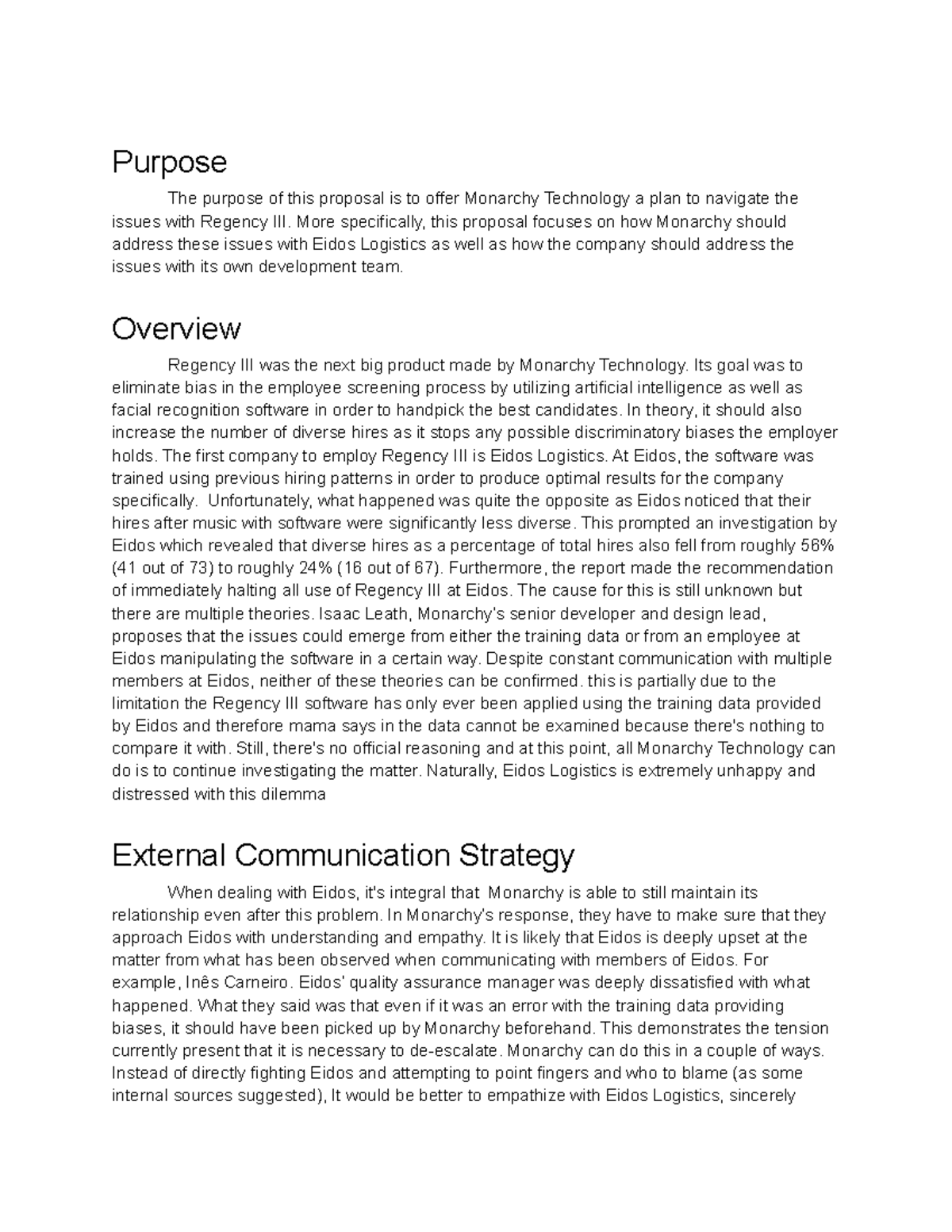 ELM module 5 final task: proposal - CMN 279 - Toronto Met - Studocu