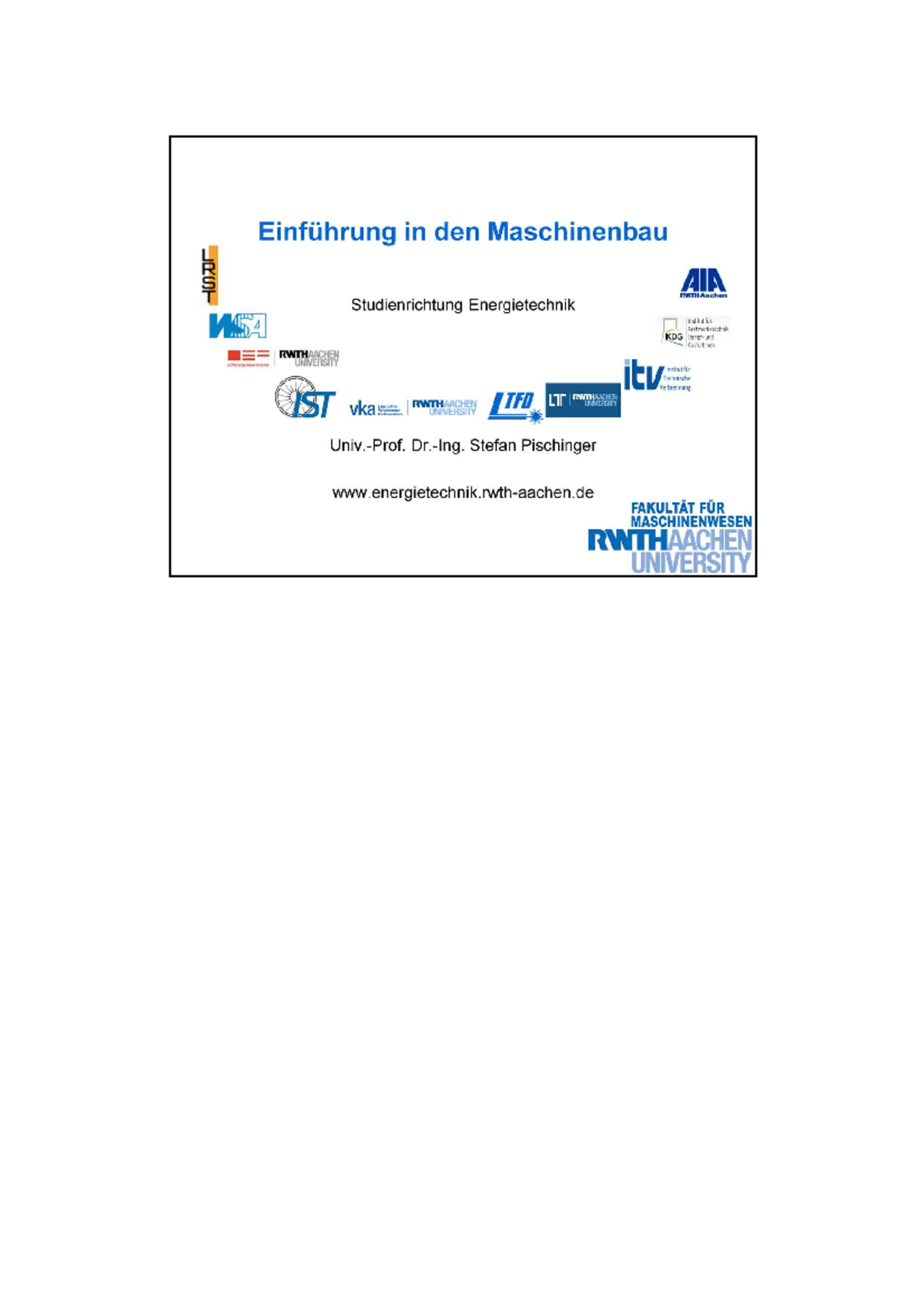 Eid M Vorlesung Energietechnik Fh chen Studocu