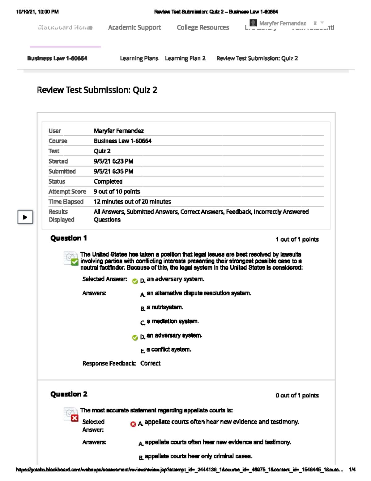 Business Law Quiz 1 - LEB 323 - Studocu